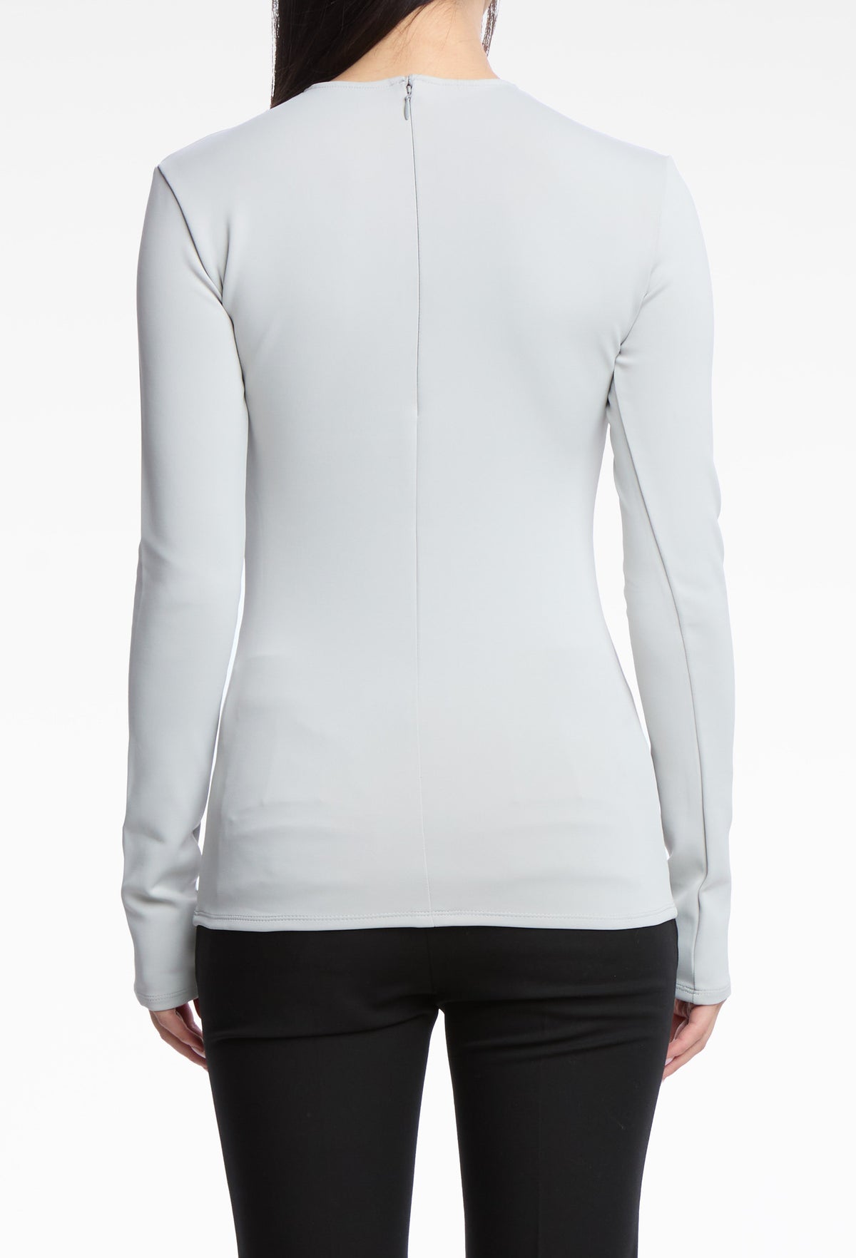 Gray Piercing Body Top