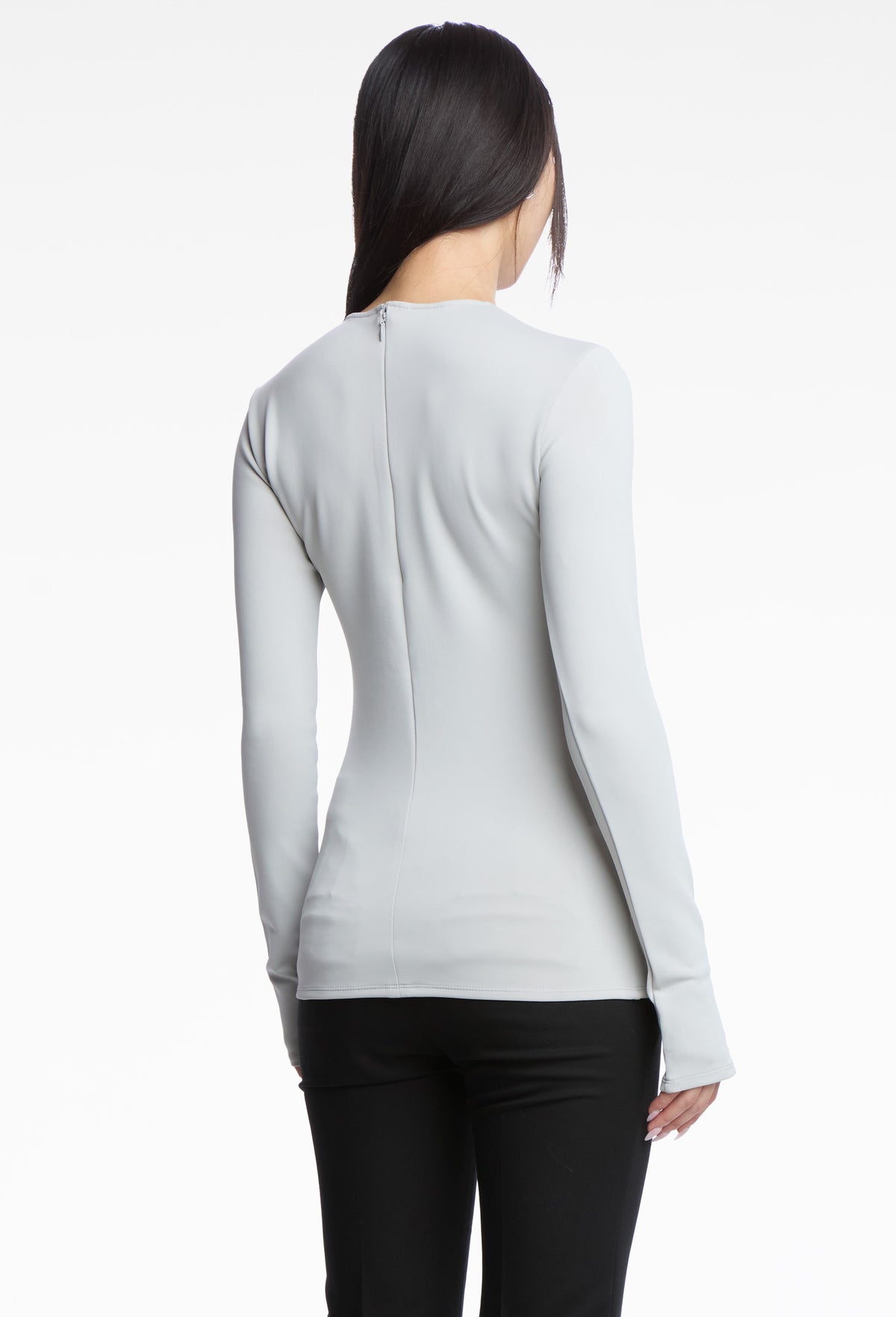 Gray Piercing Body Top