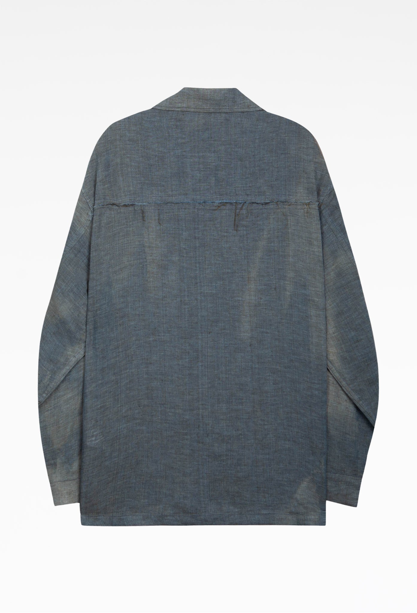 Green Sun-Bleached Raw Edged Shirt