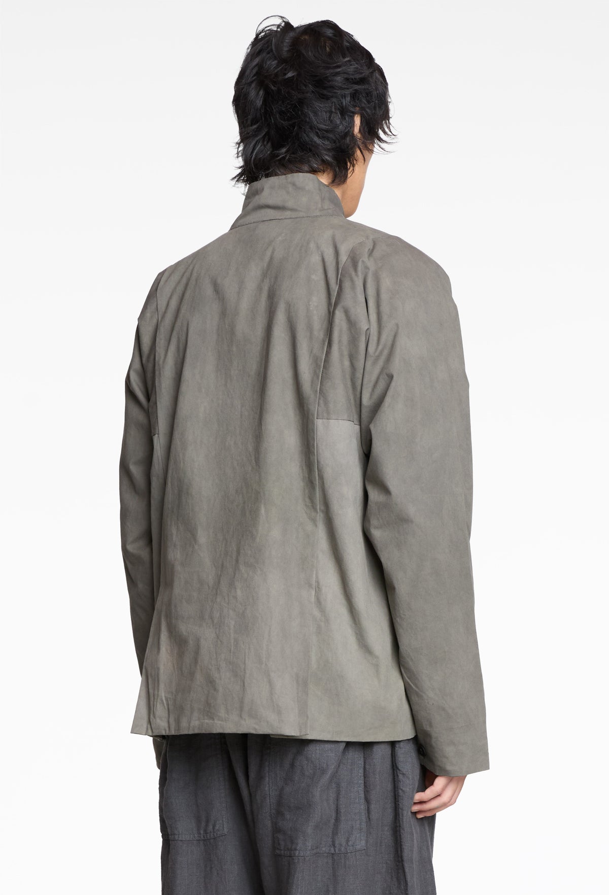 Grey Cotton Fisherman Jacket