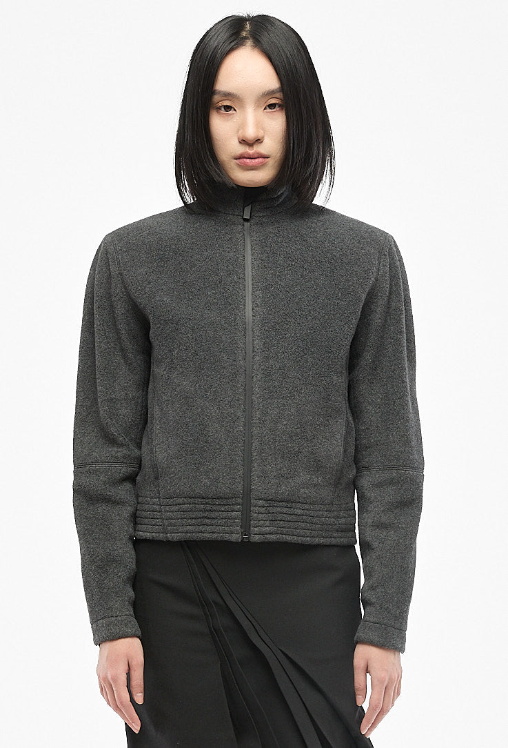 Grey Fleece Zip-Up