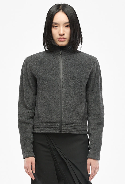 Grey Fleece Zip-Up