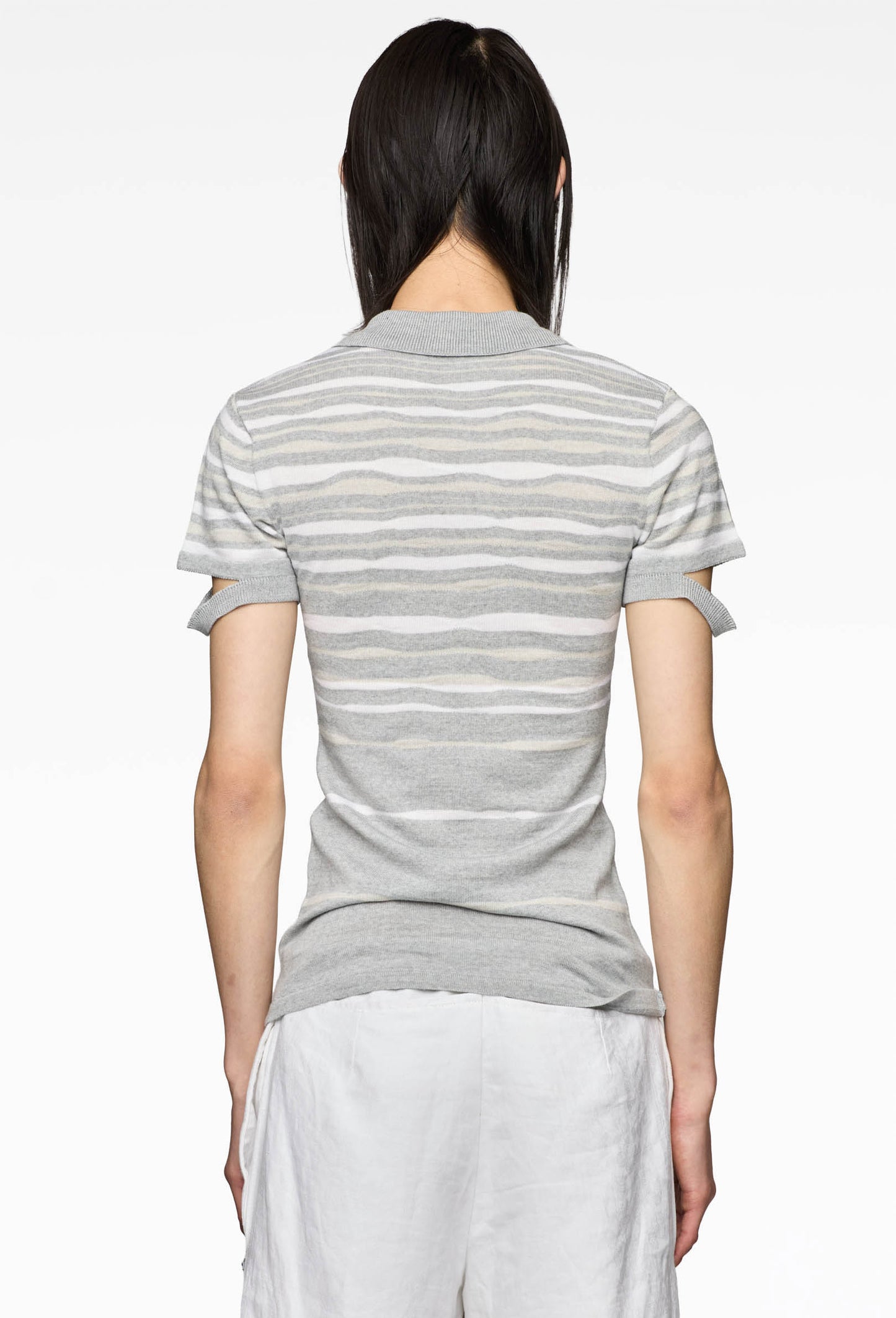 Grey Knit Polo