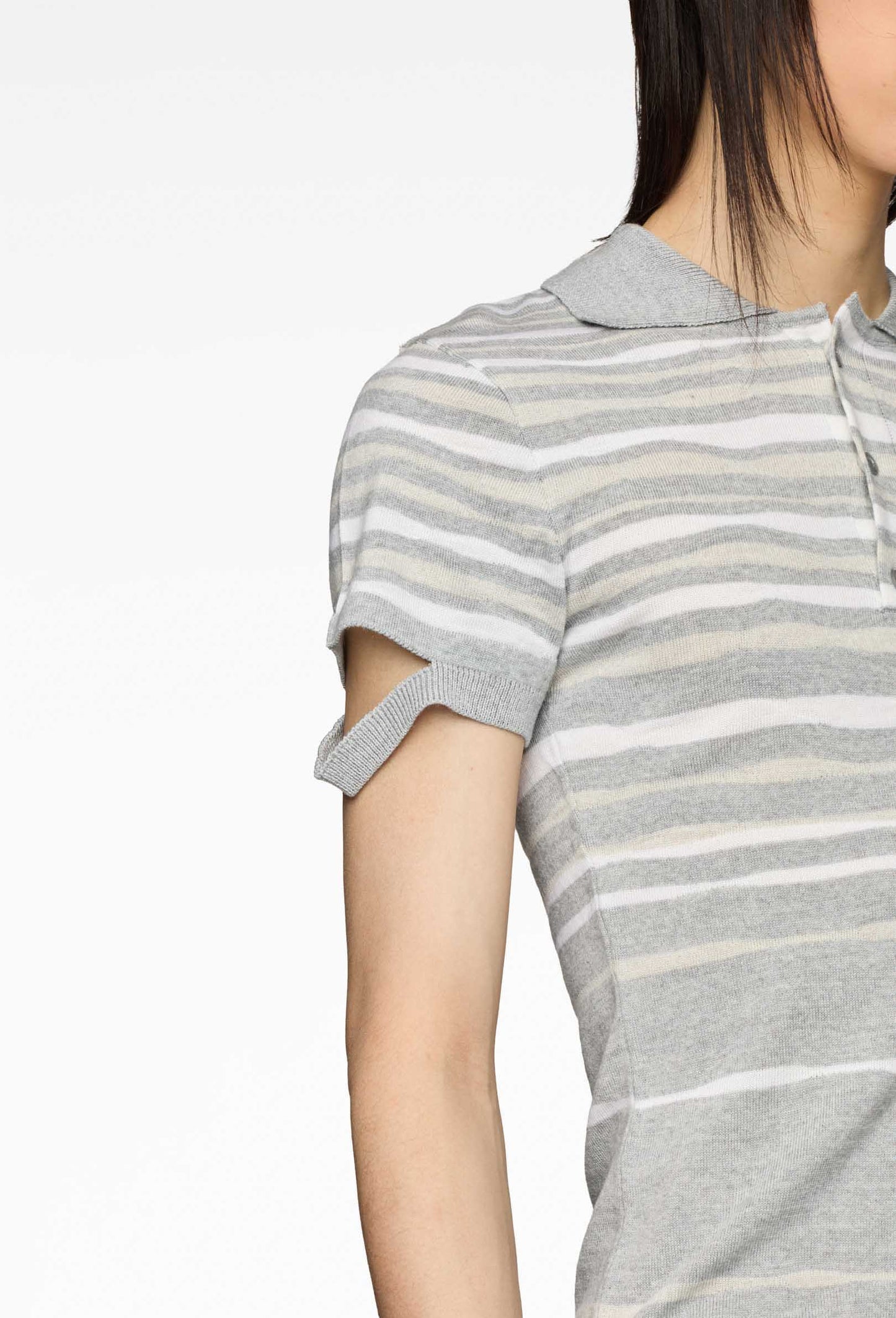 Grey Knit Polo