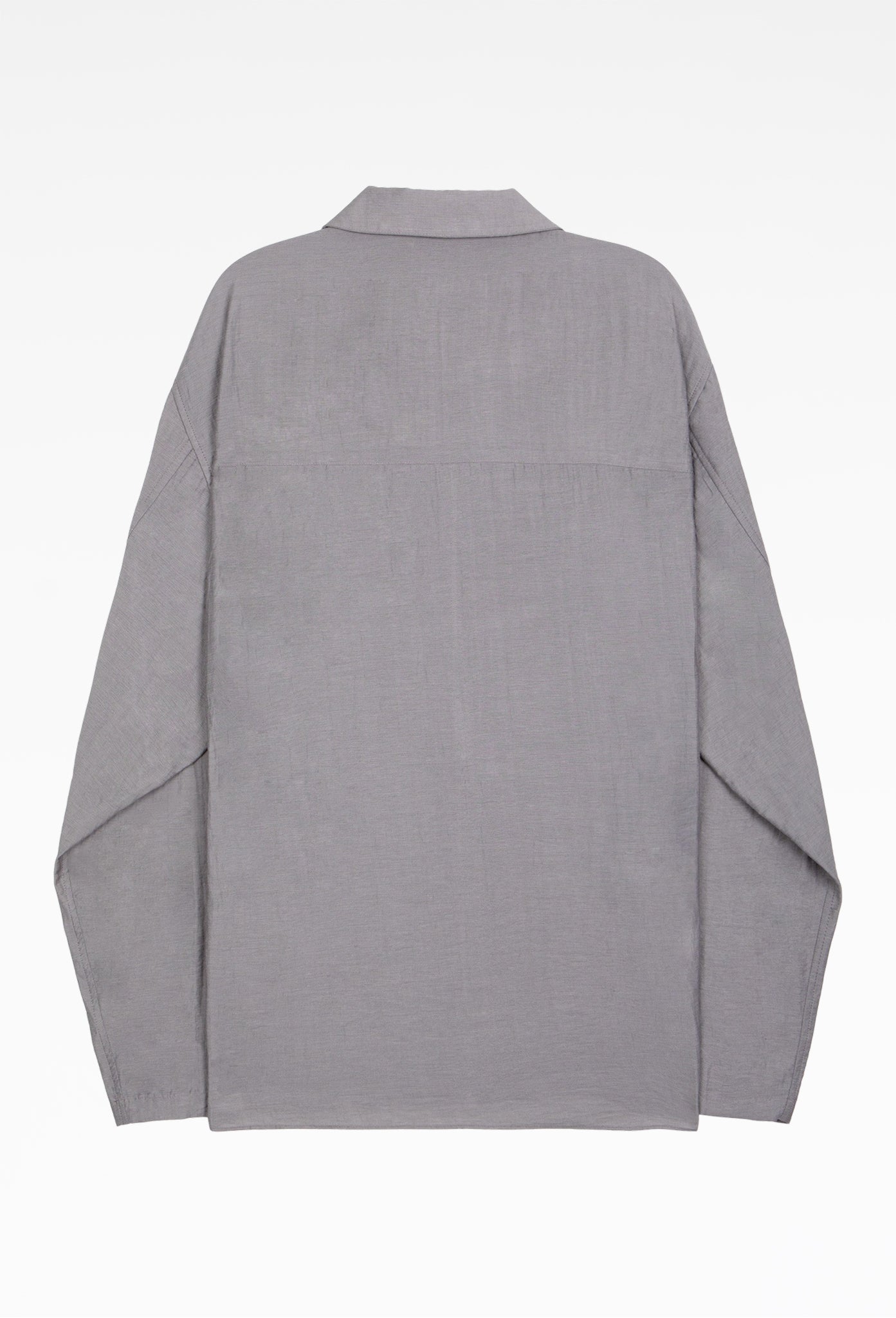Grey Layered Zip-Up Shirt