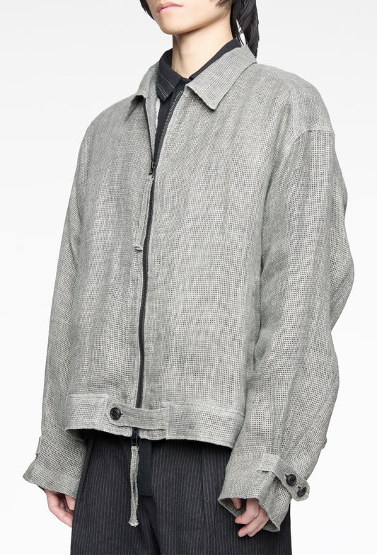 Grey Mesh Bomber