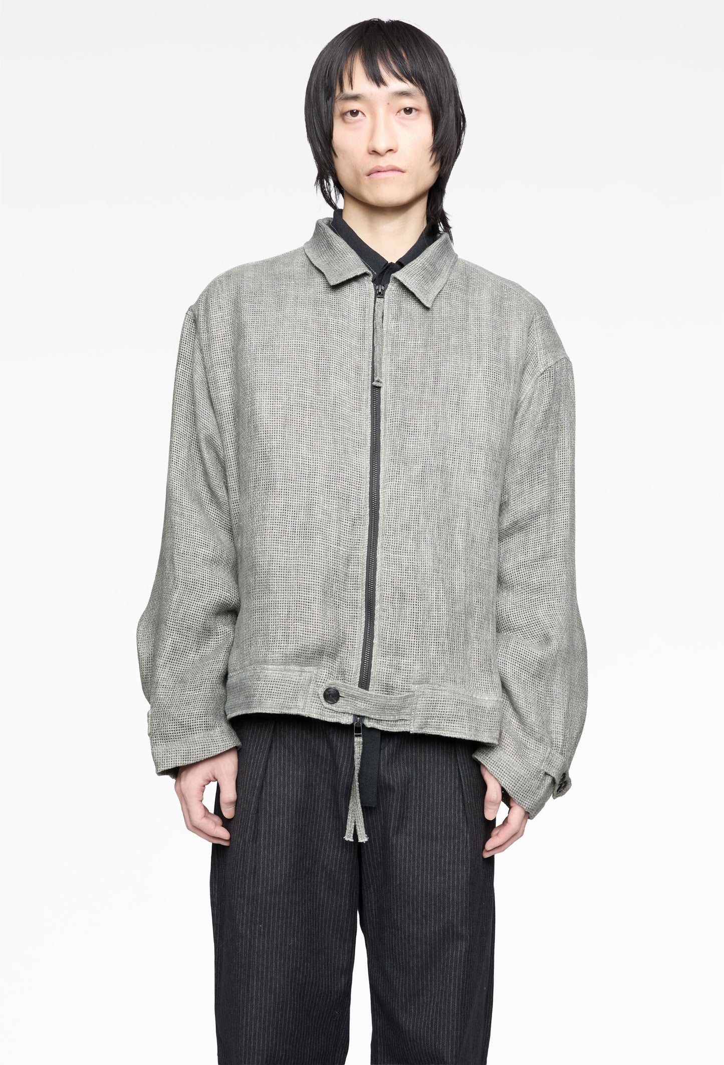 Grey Mesh Bomber