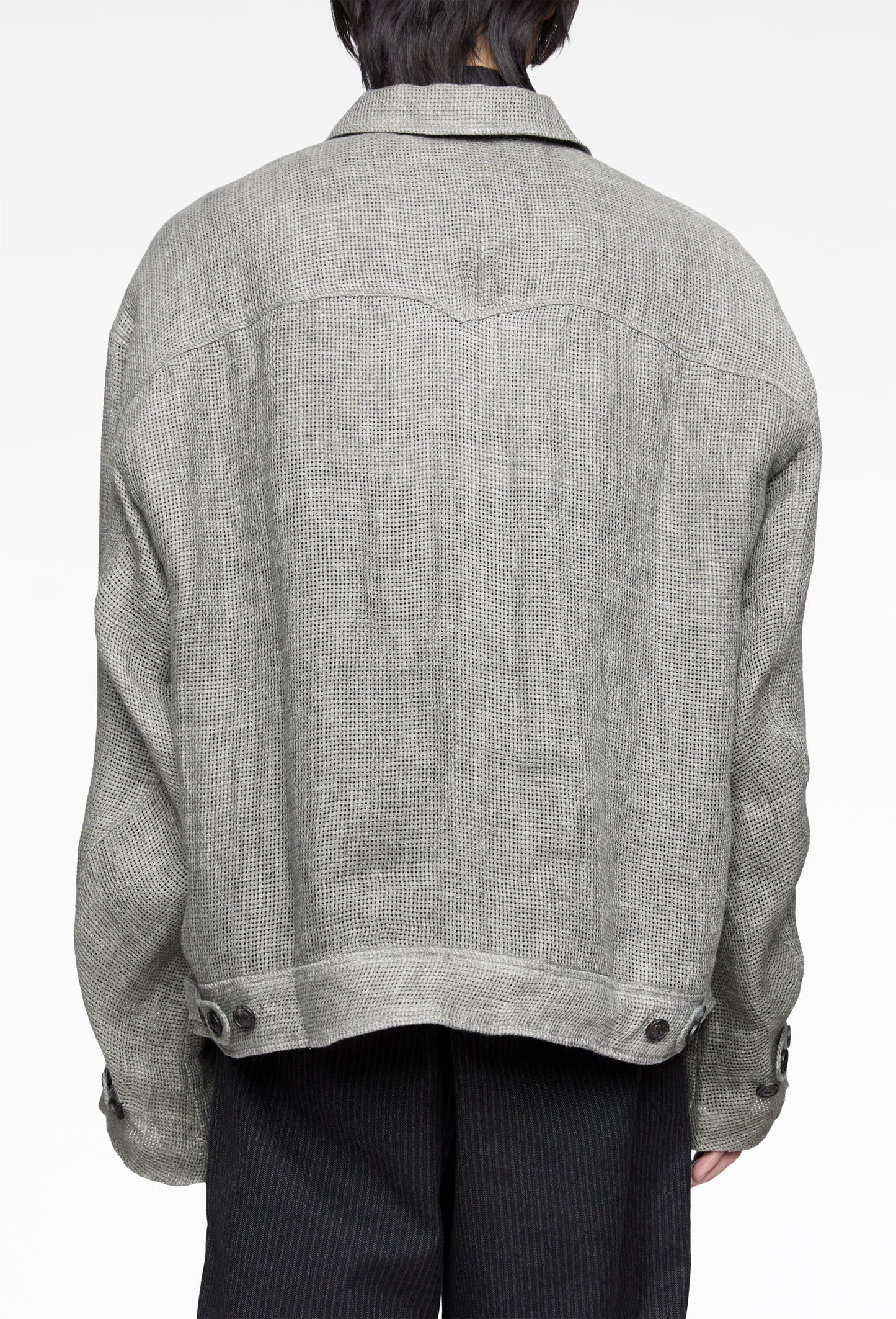 Grey Mesh Bomber