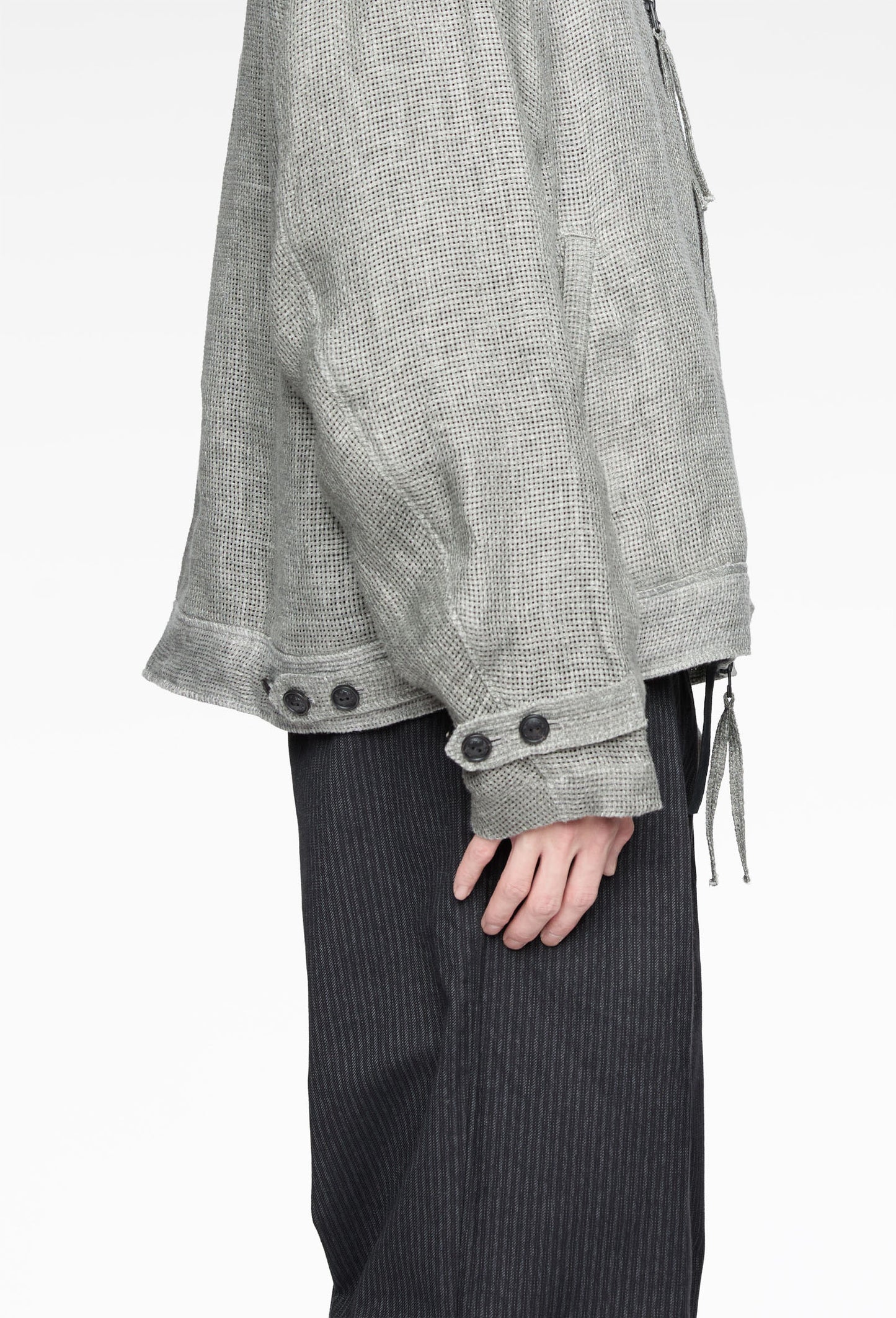 Grey Mesh Bomber