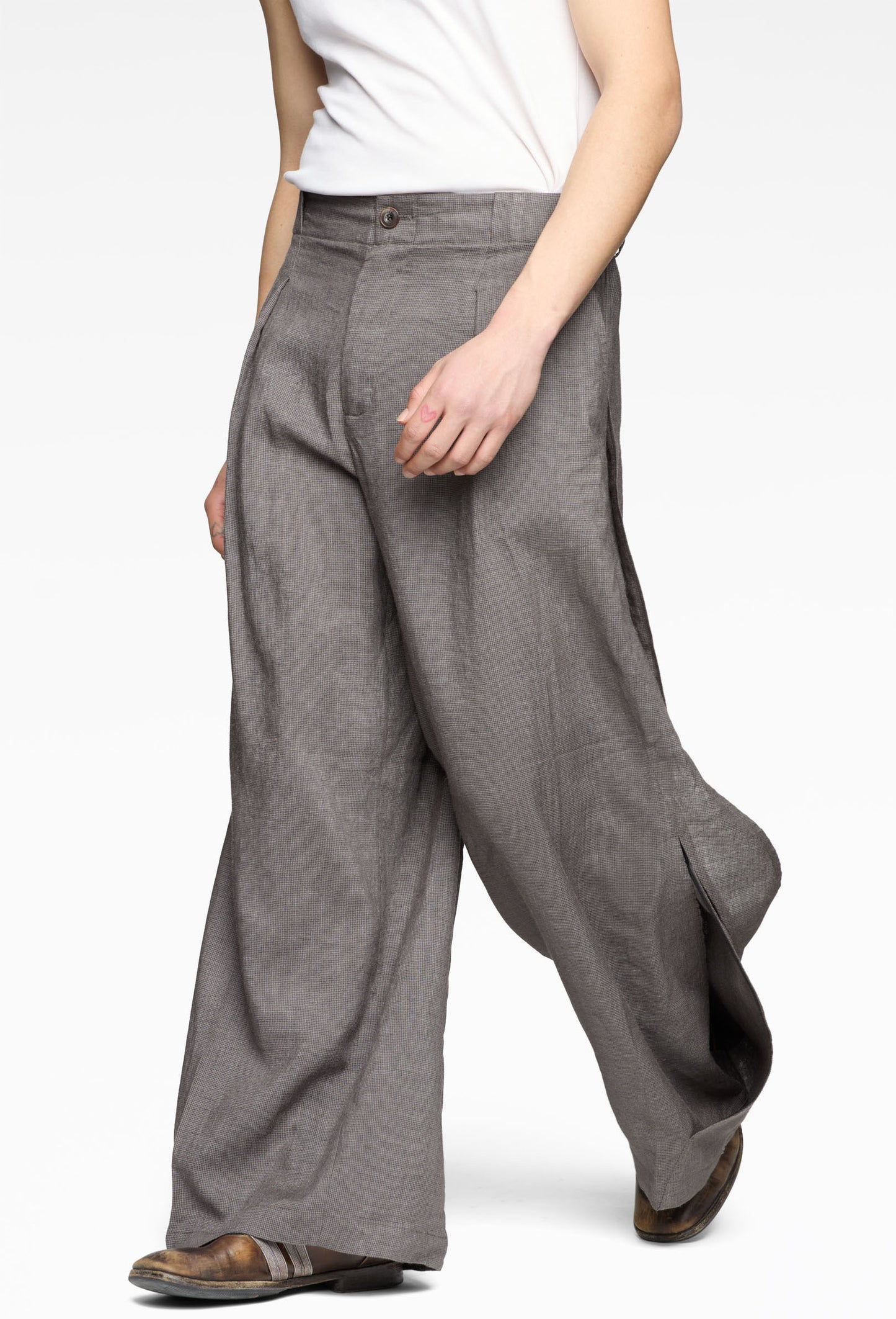 Silk Linen Interweaved Trousers