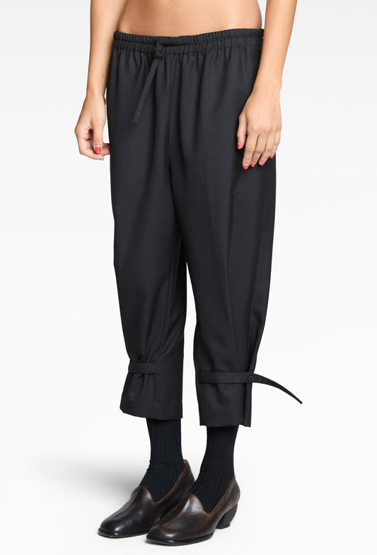 Grey Tailored Rounded Tie Trousers