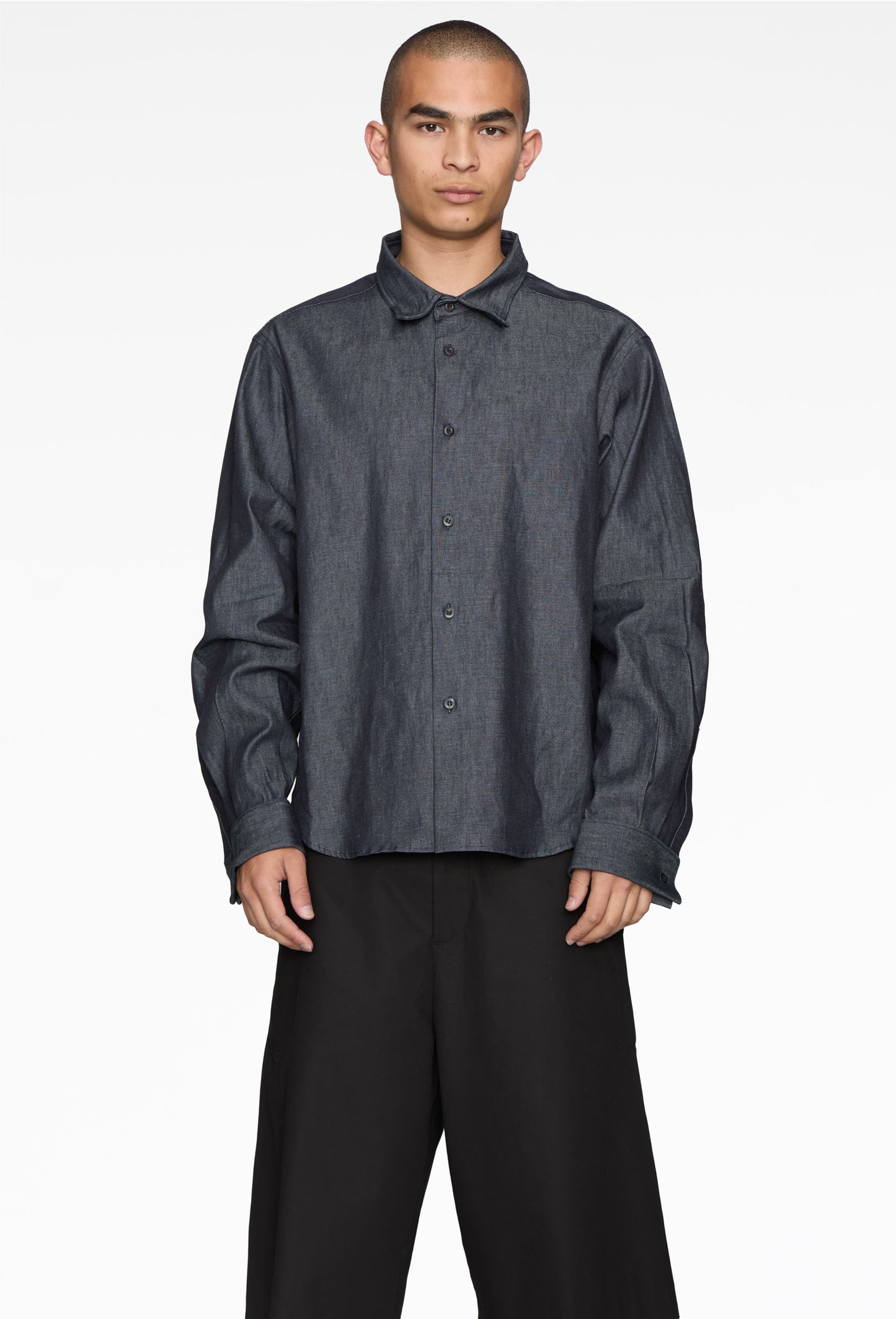 Indigo Finn Wired Denim Chambray Shirt