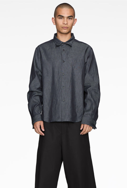Indigo Finn Wired Denim Chambray Shirt