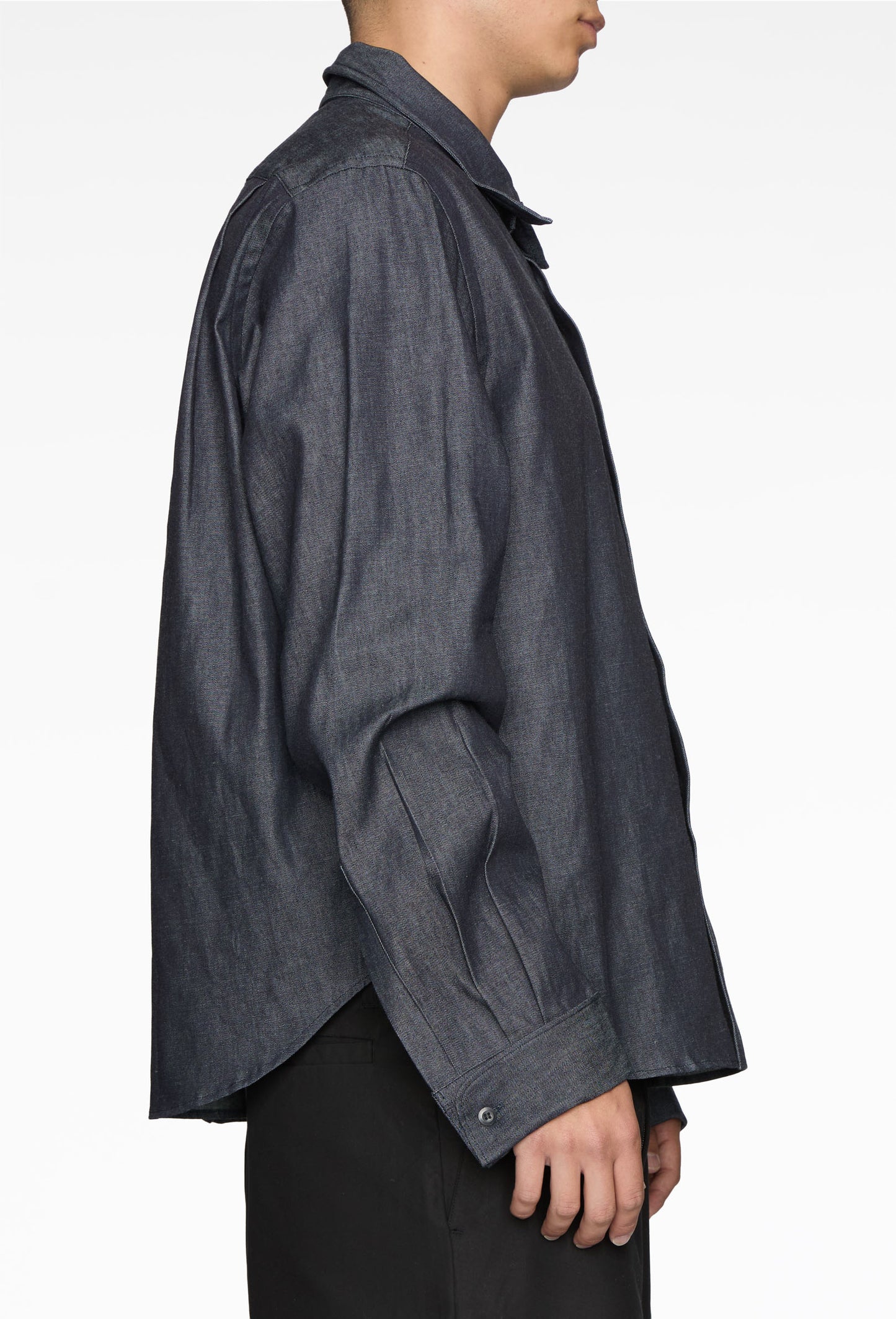 Indigo Finn Wired Denim Chambray Shirt