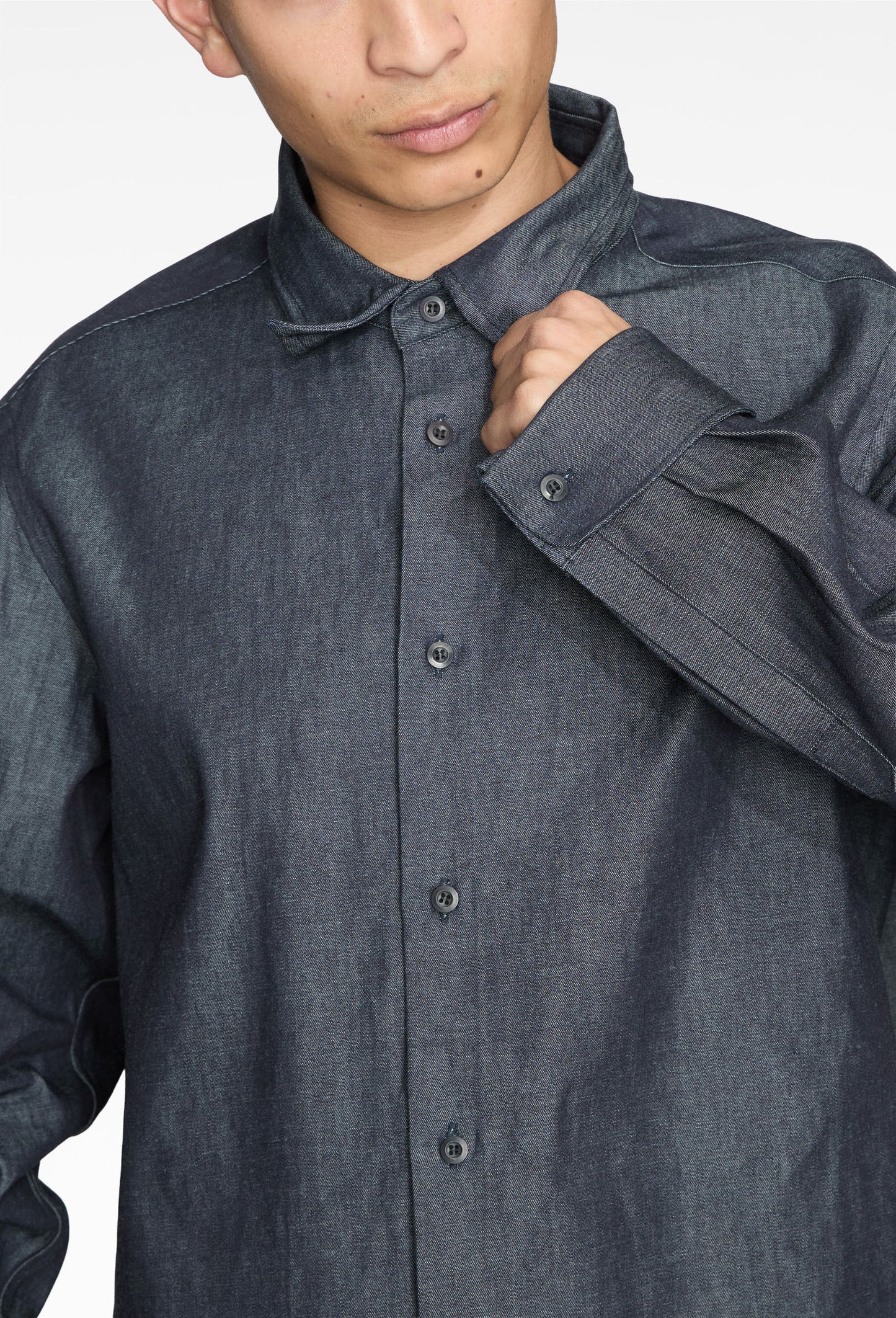 Indigo Finn Wired Denim Chambray Shirt