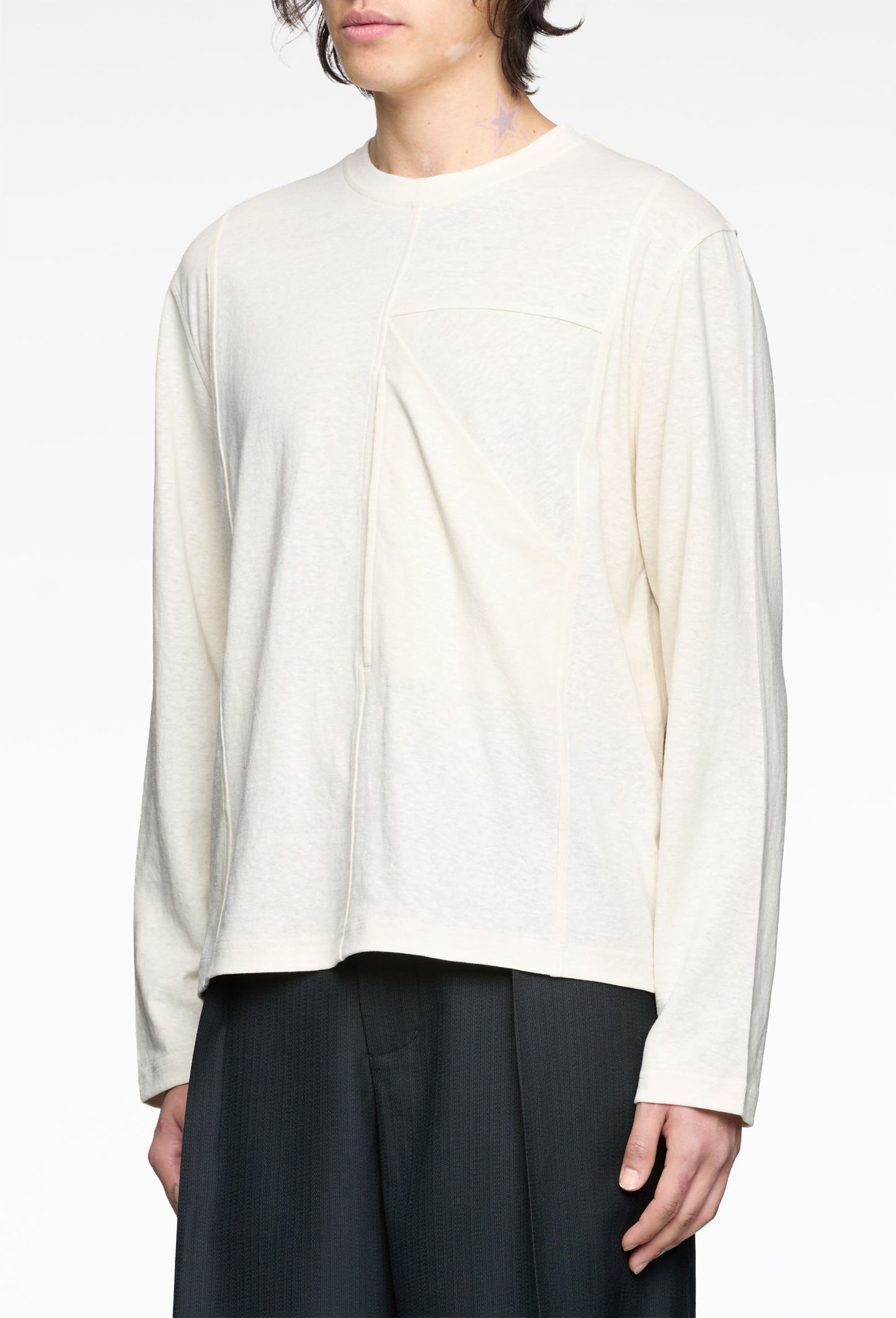 Ivory N Pocket Organic Cotton Longsleeve