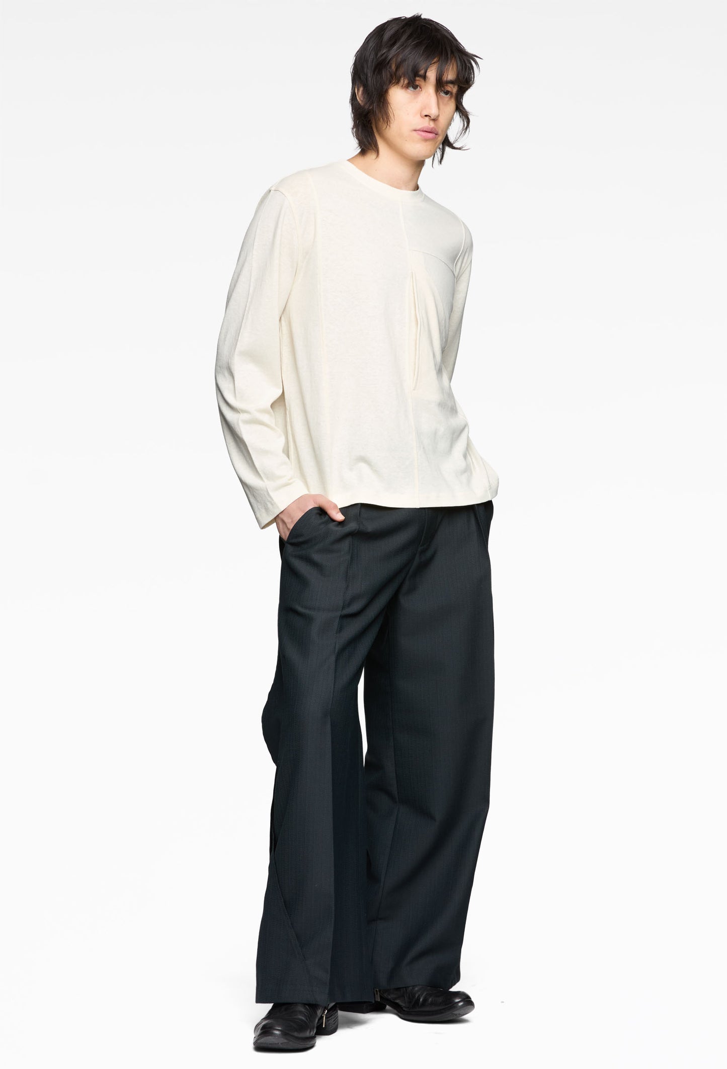 Ivory N Pocket Organic Cotton Longsleeve