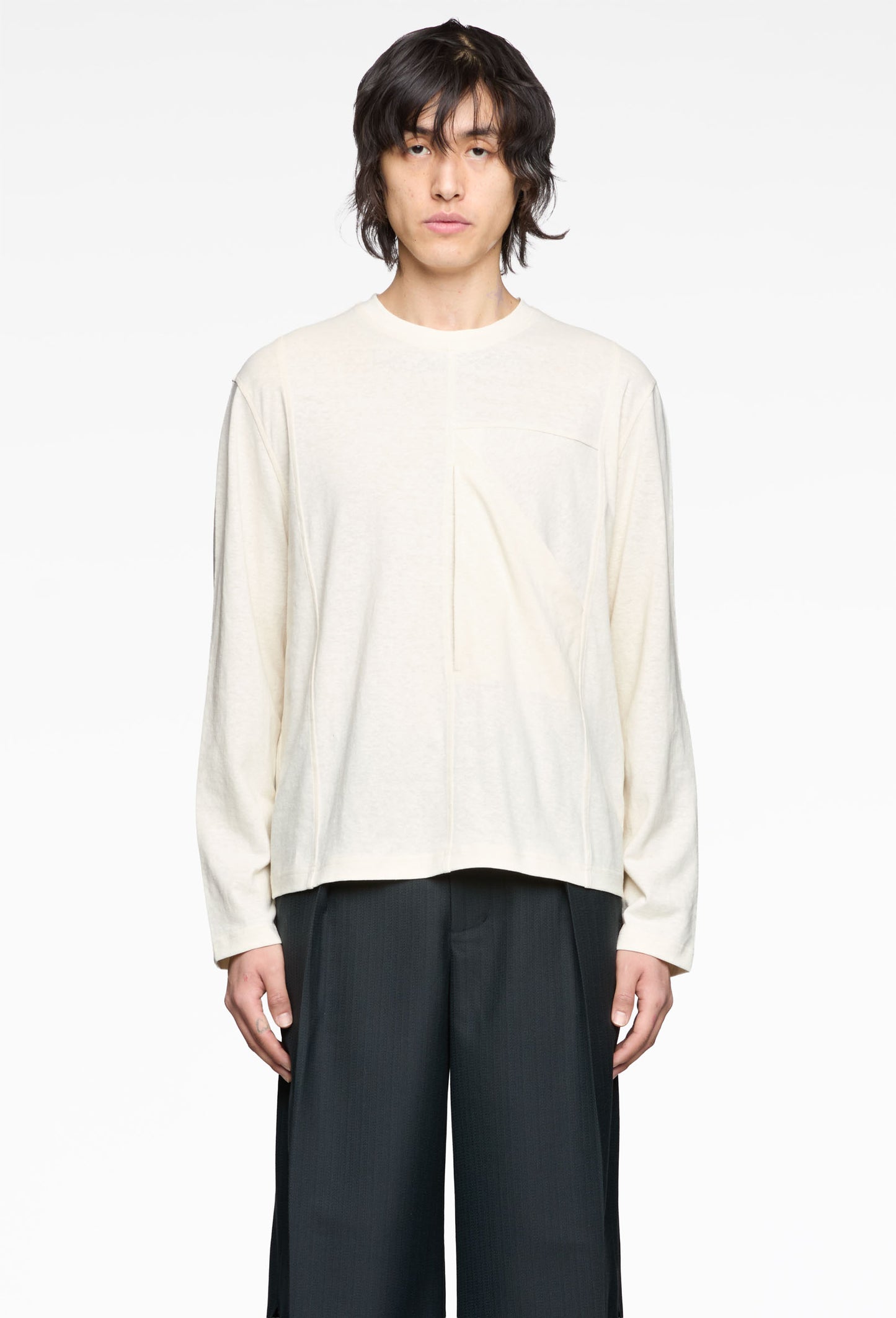 Ivory N Pocket Organic Cotton Longsleeve