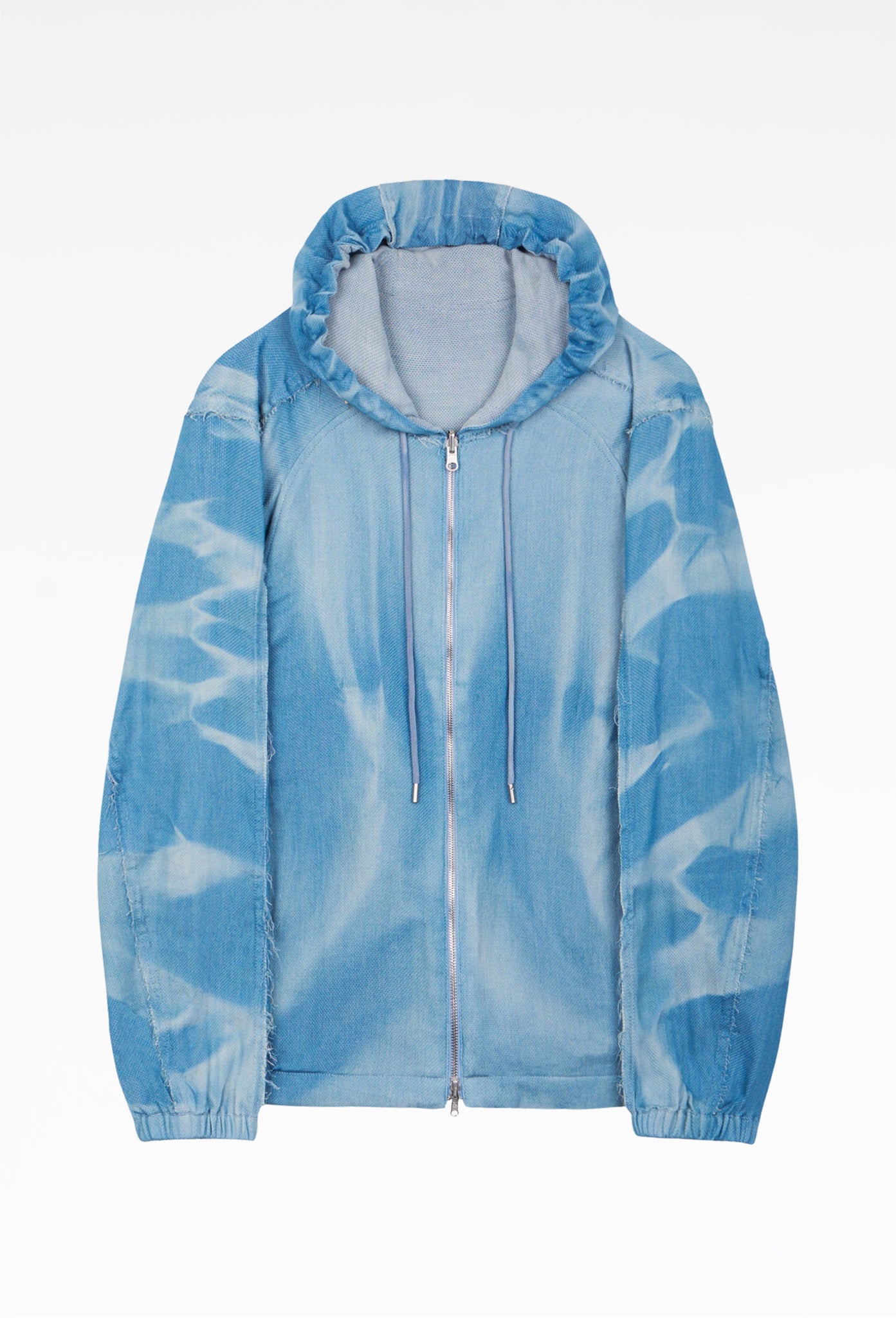 Light Blue Sun-Bleached Reversible Hood Jacket
