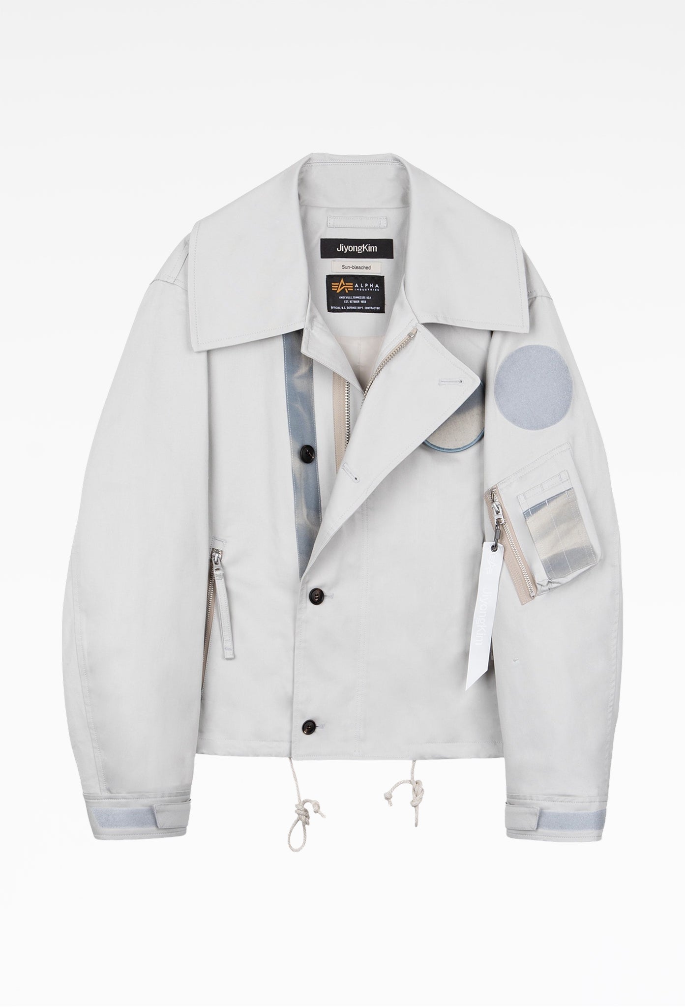 Light Grey Sun-Bleached Wide Collar Jacket (Alpha Industries)