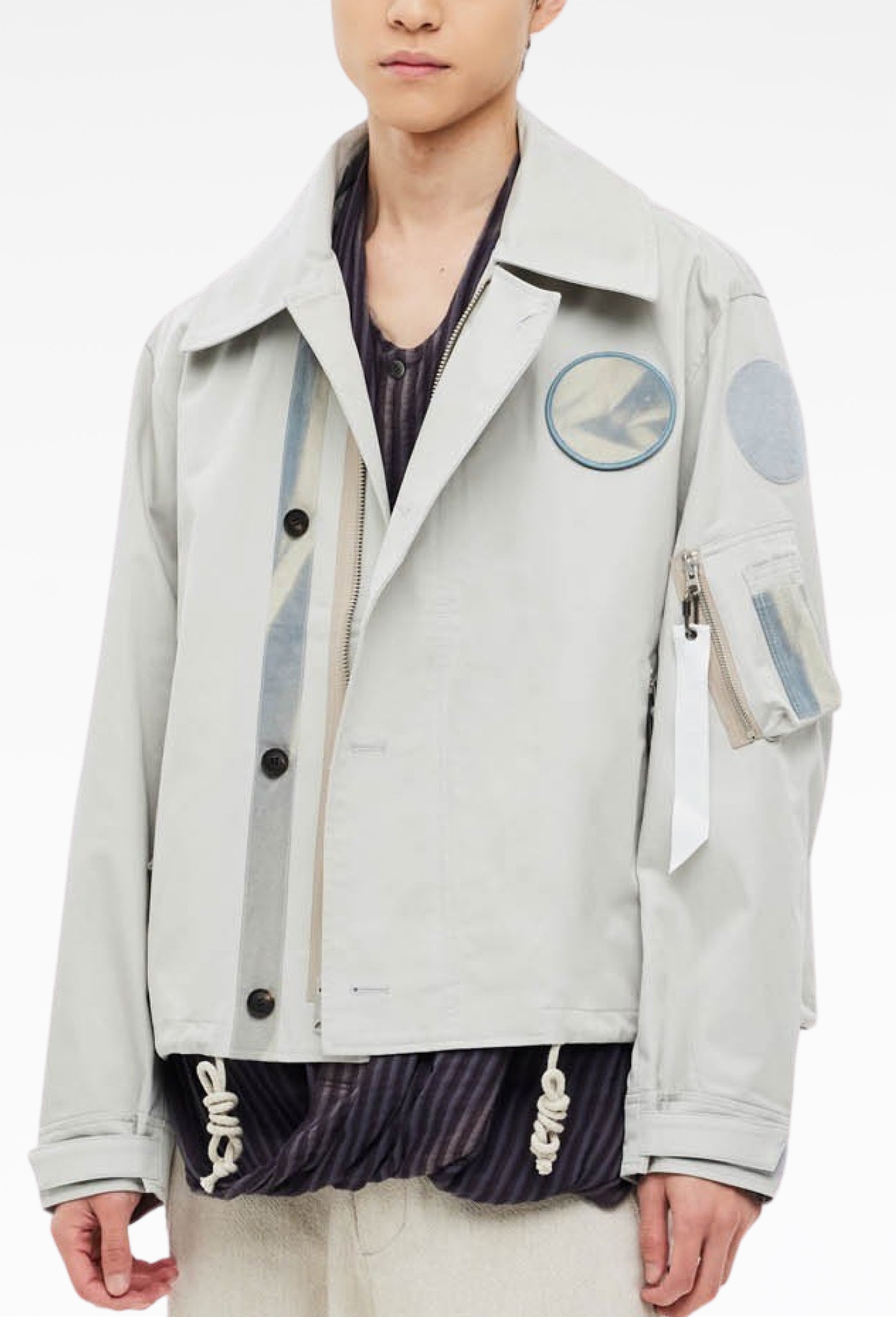 Light Grey Sun-Bleached Wide Collar Jacket (Alpha Industries)