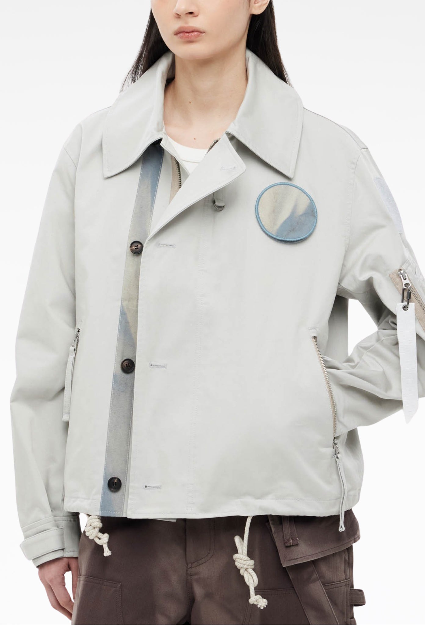 Light Grey Sun-Bleached Wide Collar Jacket (Alpha Industries)