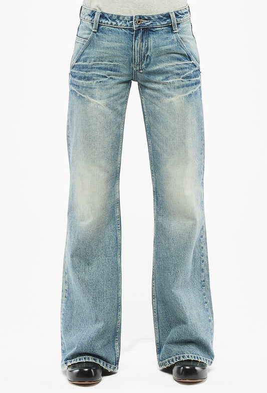Light Wash Flared Jeans