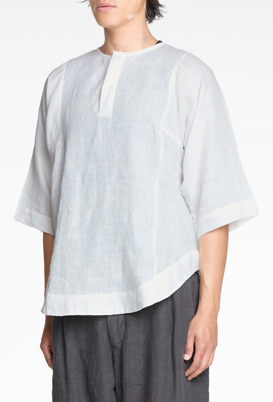 Linen Curved Fisherman Short Sleeve