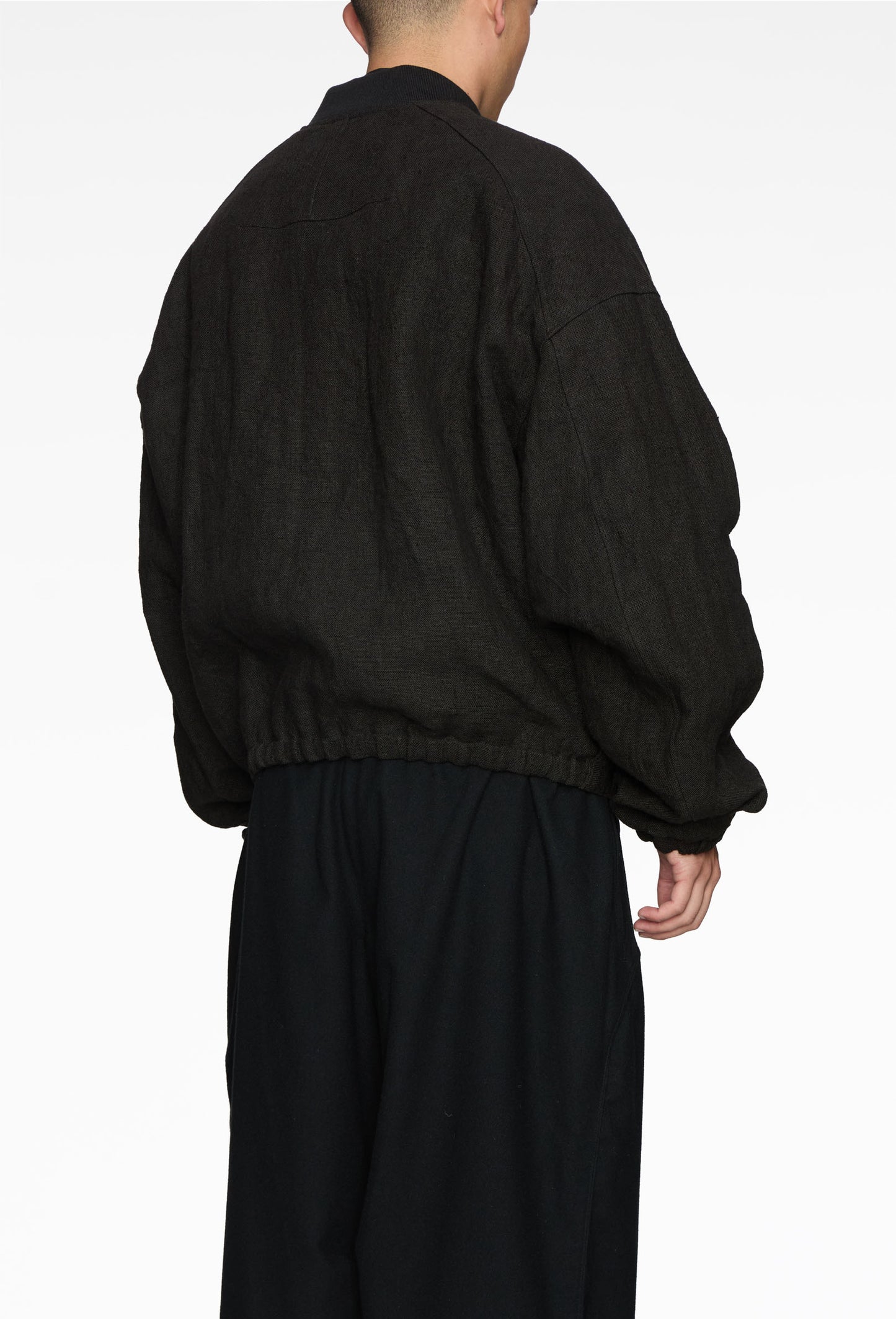 Linen Draped Ma1 Blouson