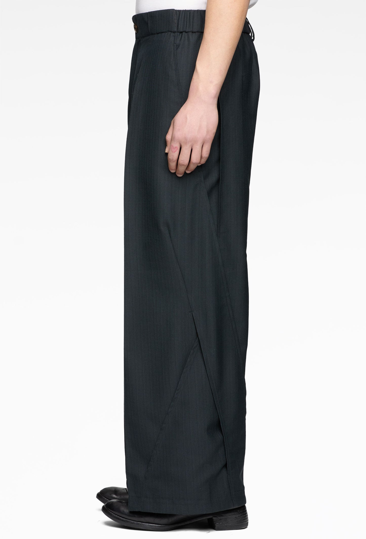 Midnight Woolen Interweaved Trousers