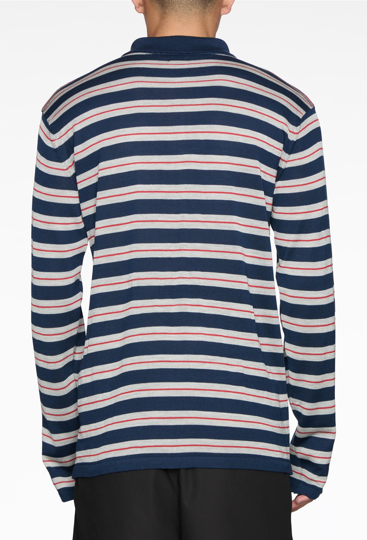 Multicolored Silk Chester Knit Sweater