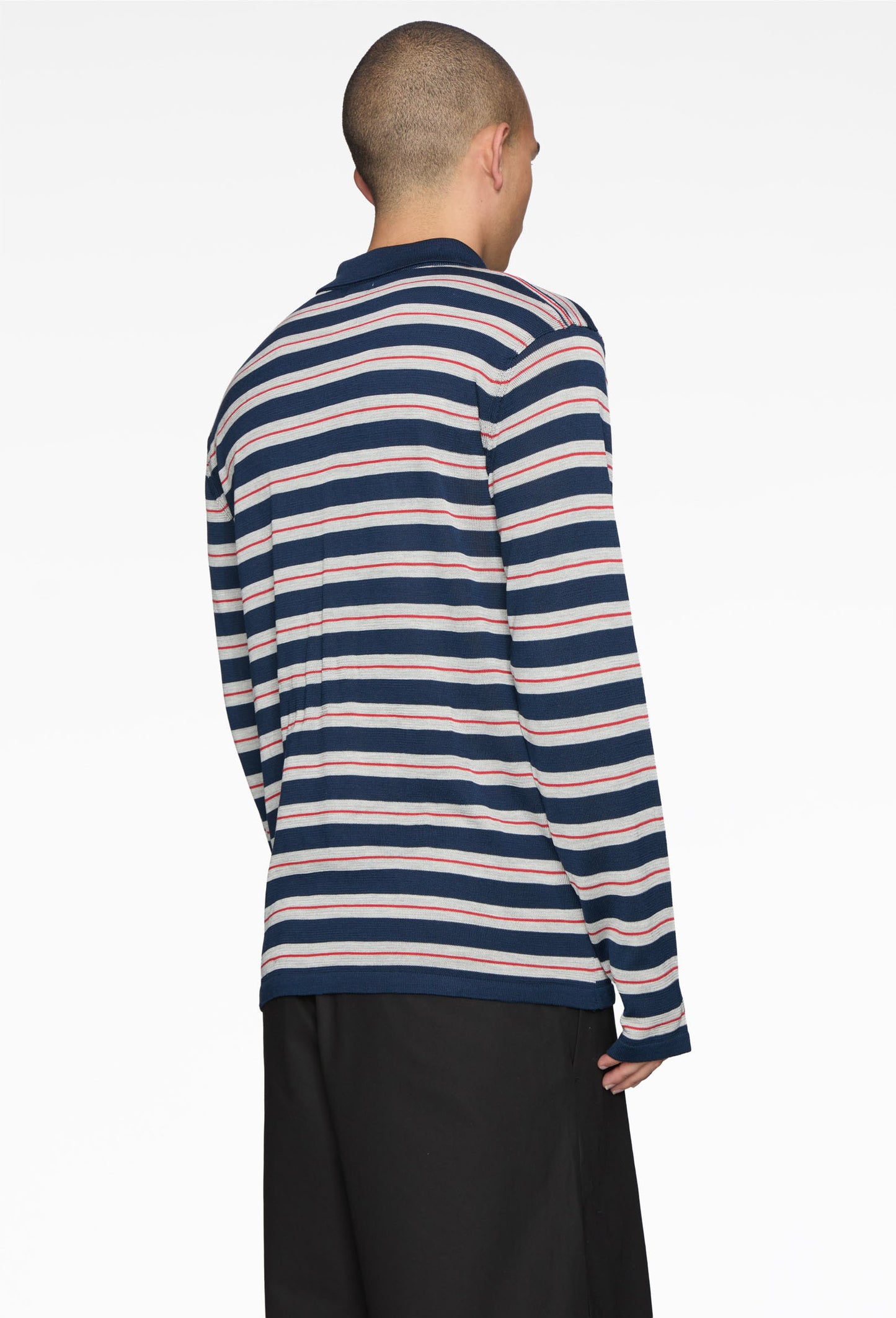 Multicolored Silk Chester Knit Sweater