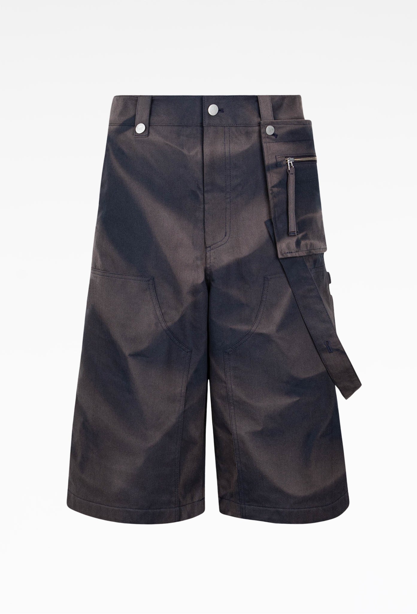 Navy Sun-Bleached Work Half Trousers