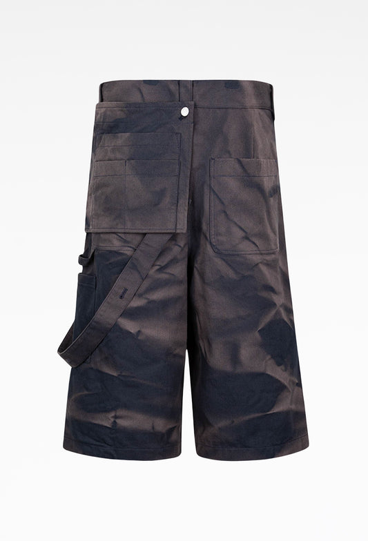 Navy Sun-Bleached Work Half Trousers
