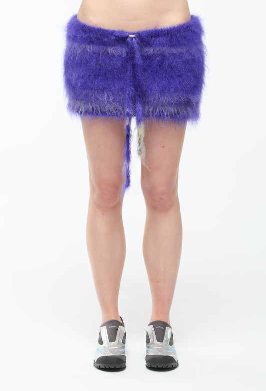 Nong Rak - Blue Drawstring Mini-Skirt