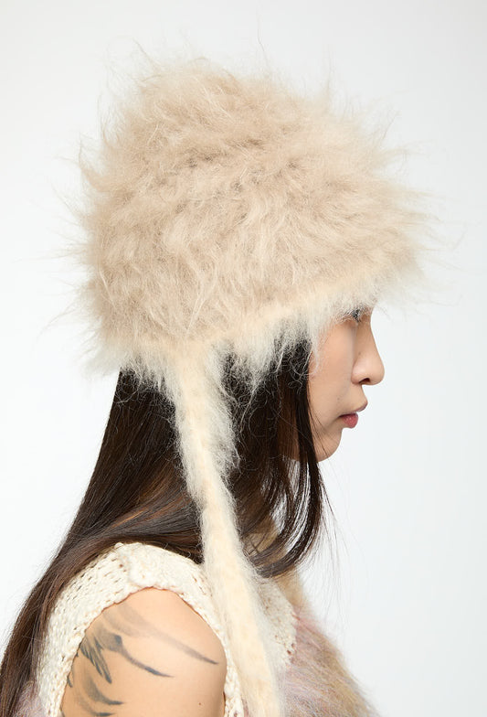 Nong Rak - Tan Mohair Bonnet