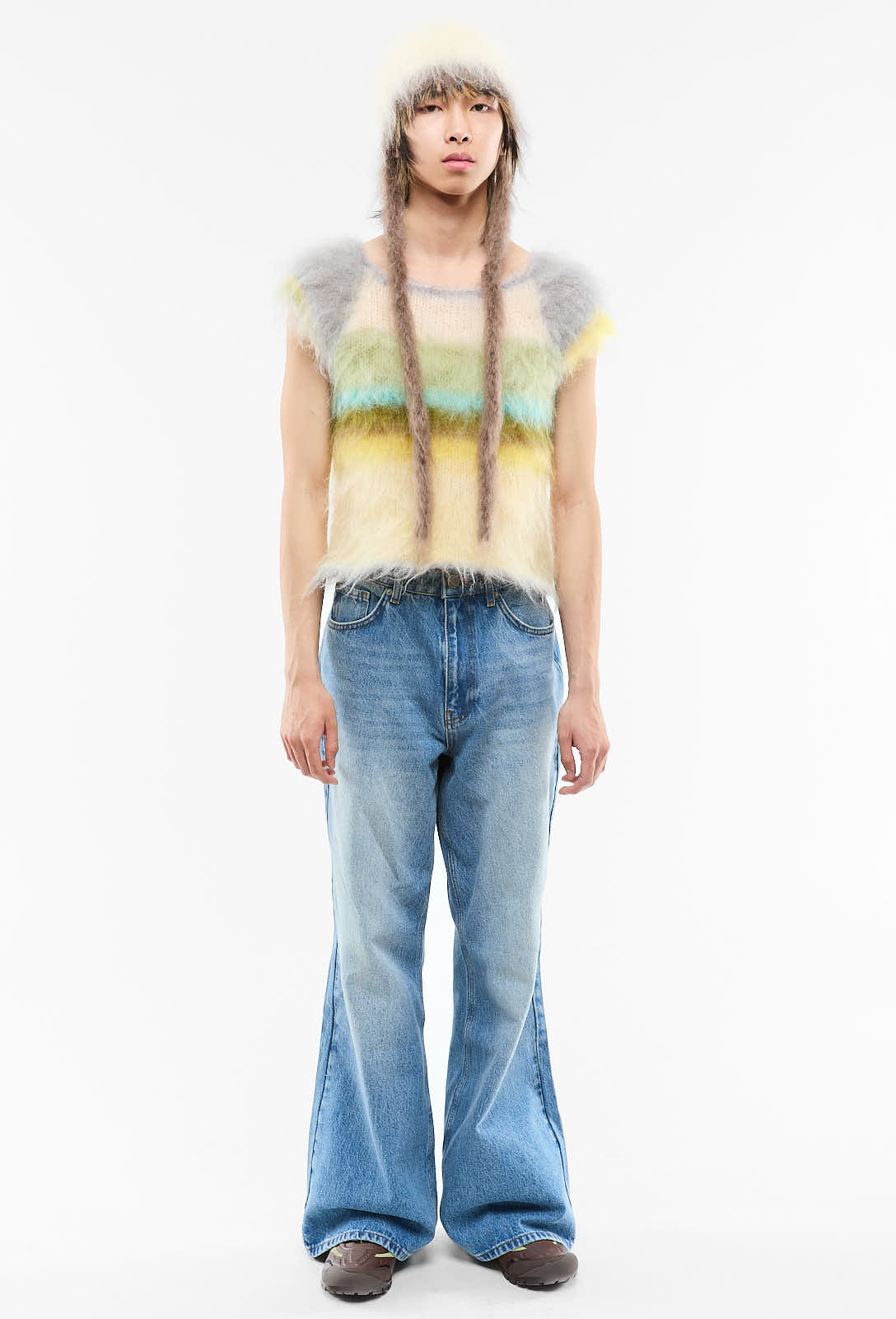 Nong Rak - White Mohair Bonnet