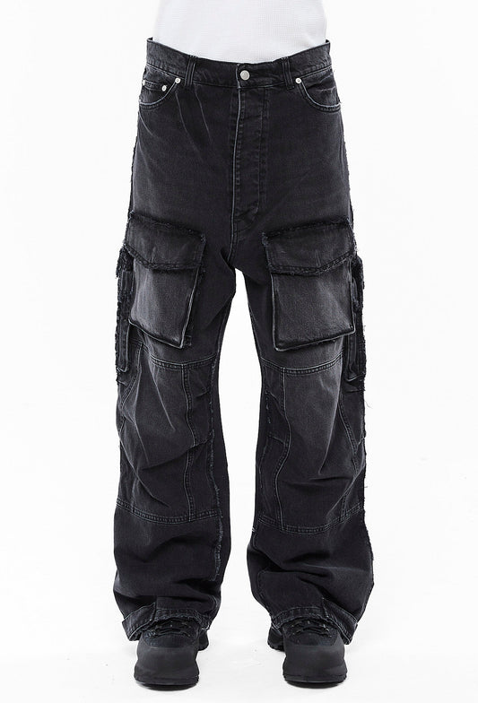 Black Cargo Jeans