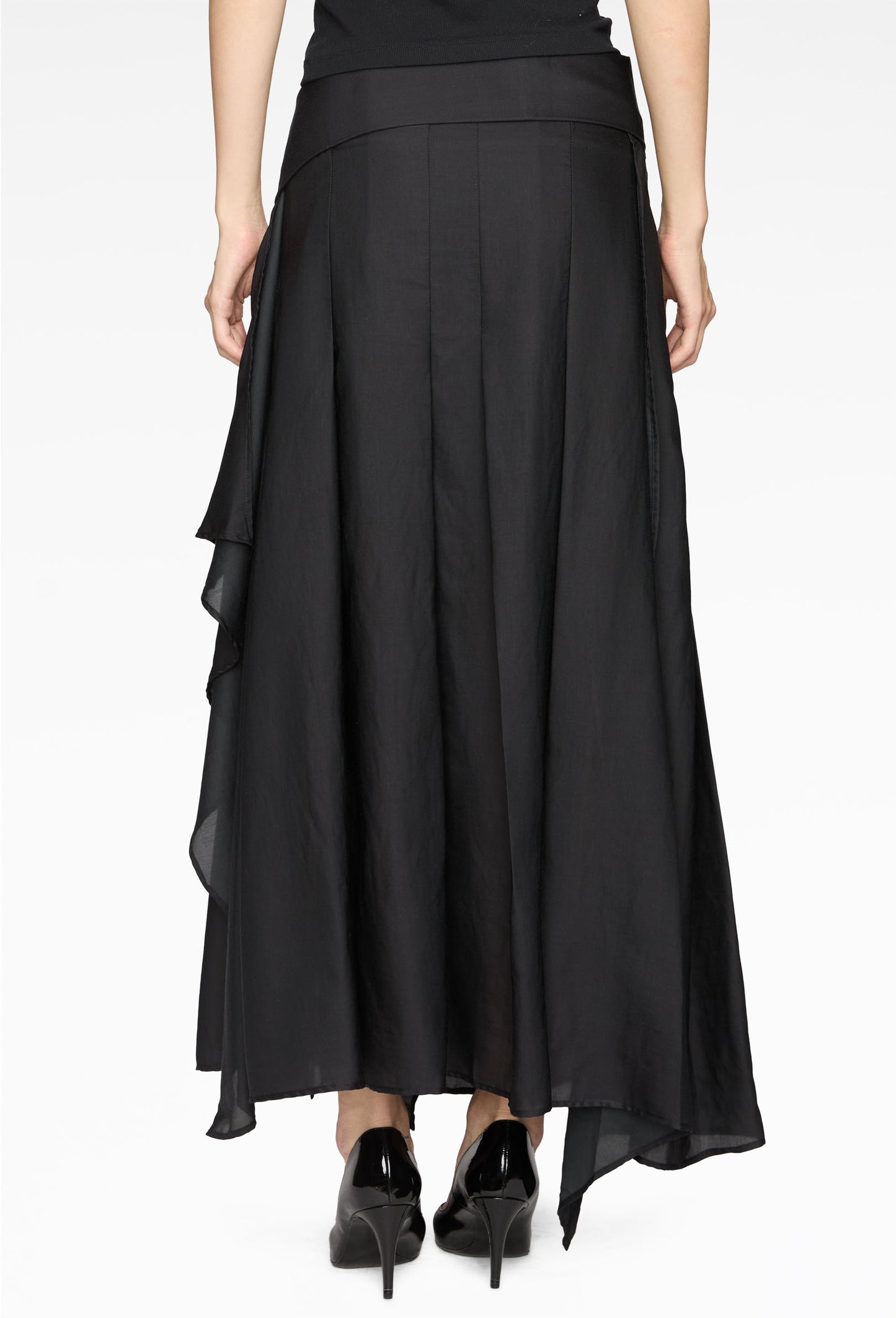 Opal Black Pleated Skirt
