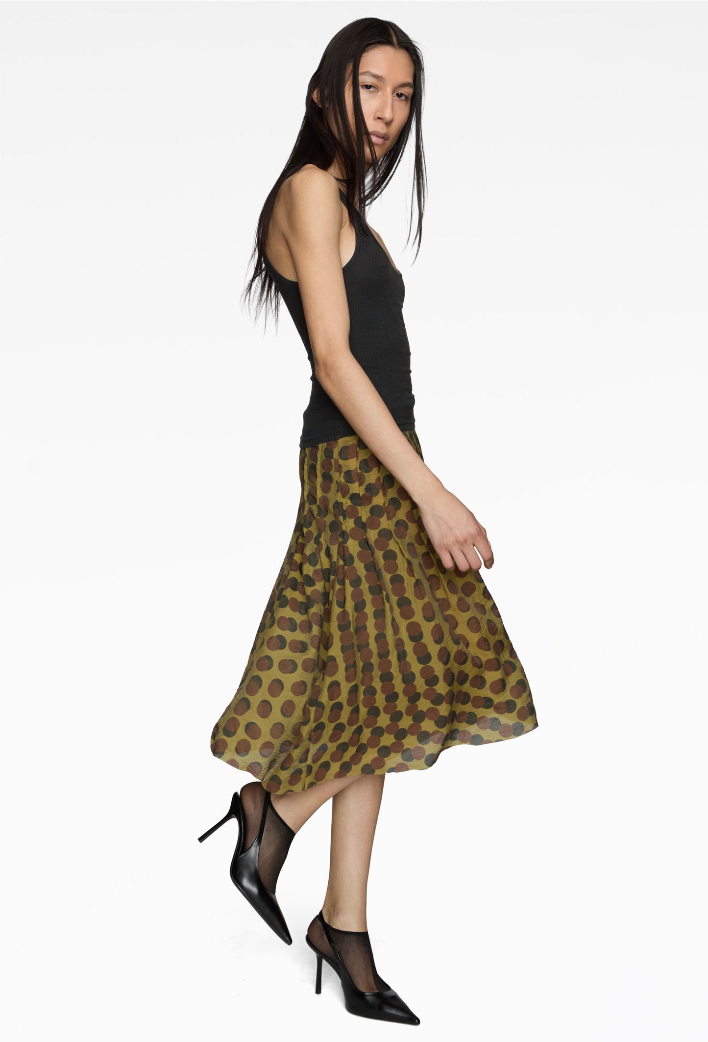 Optical Pleat Around Skirt