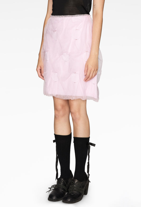 Pink Polka Dot Bubble Gum Knit Skirt