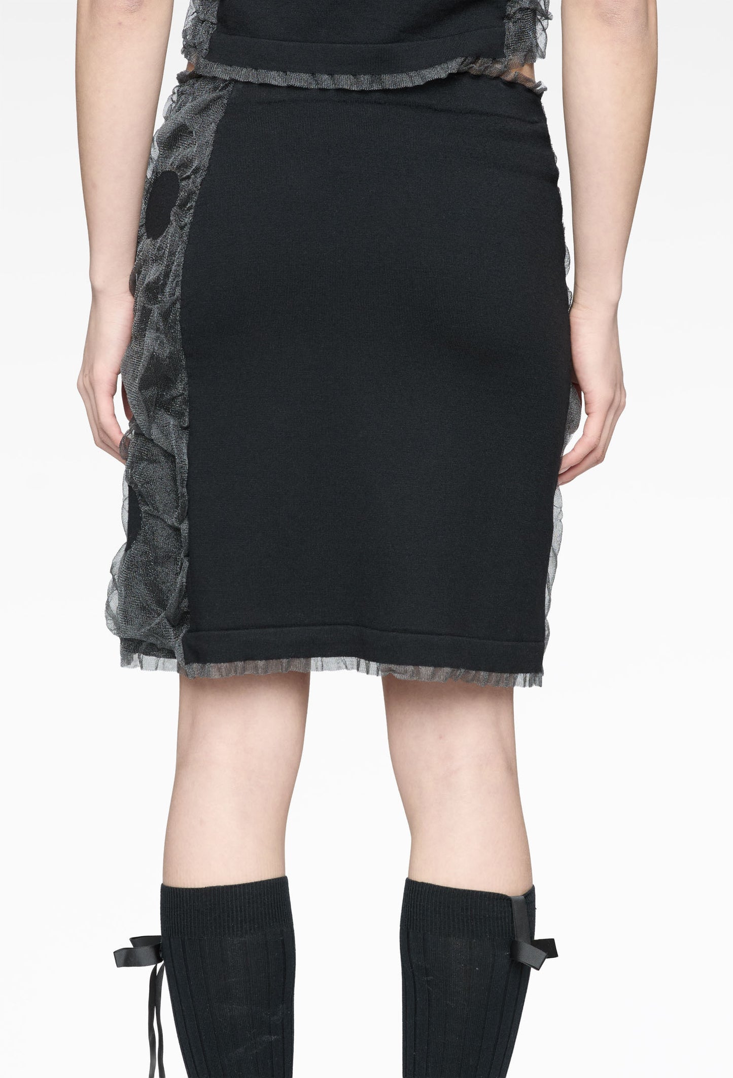Polka Dot Bubble Gum Knit Skirt