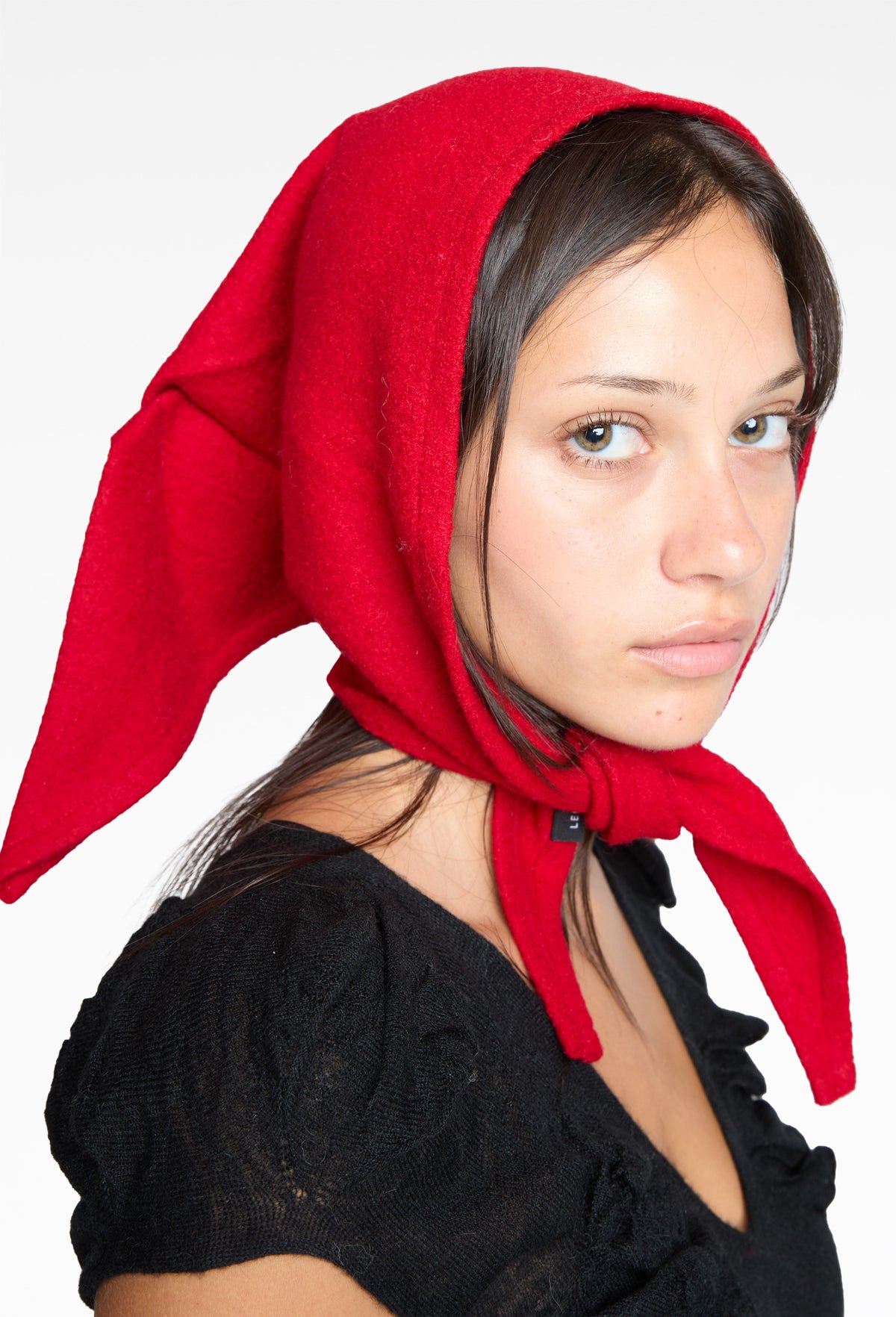 Red Lyra Felted Bonnet