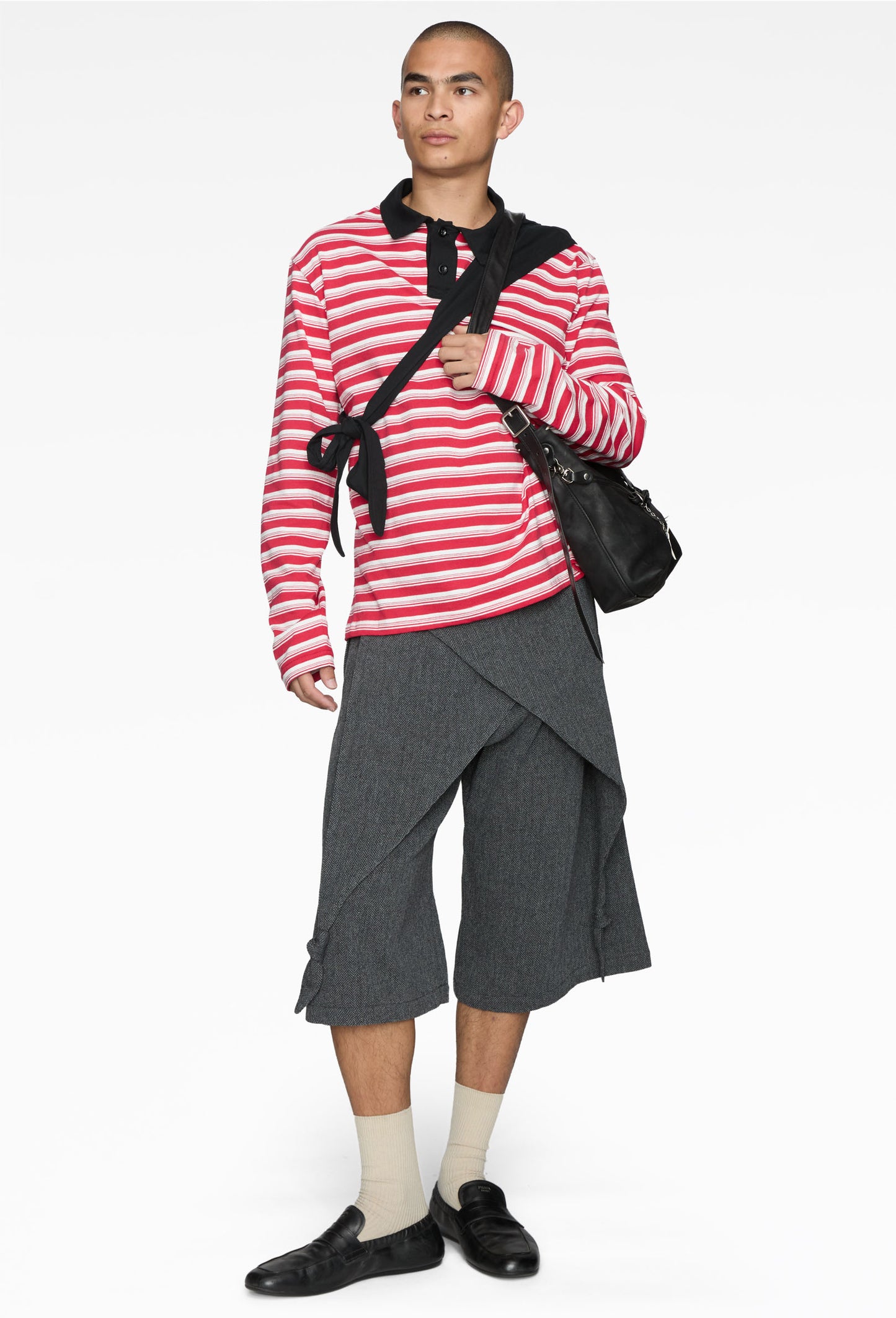 Red Striped Sash Polo