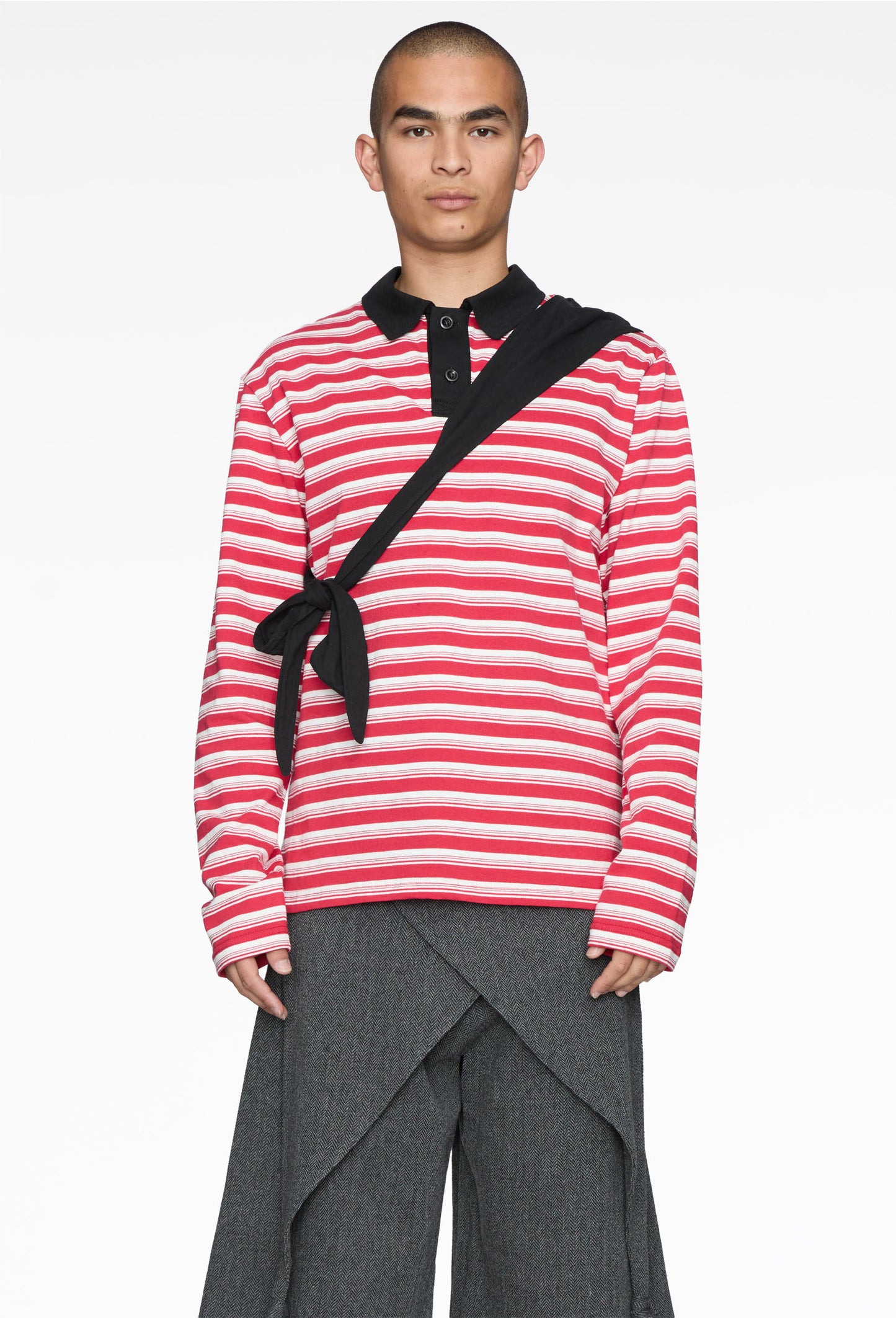 Red Striped Sash Polo