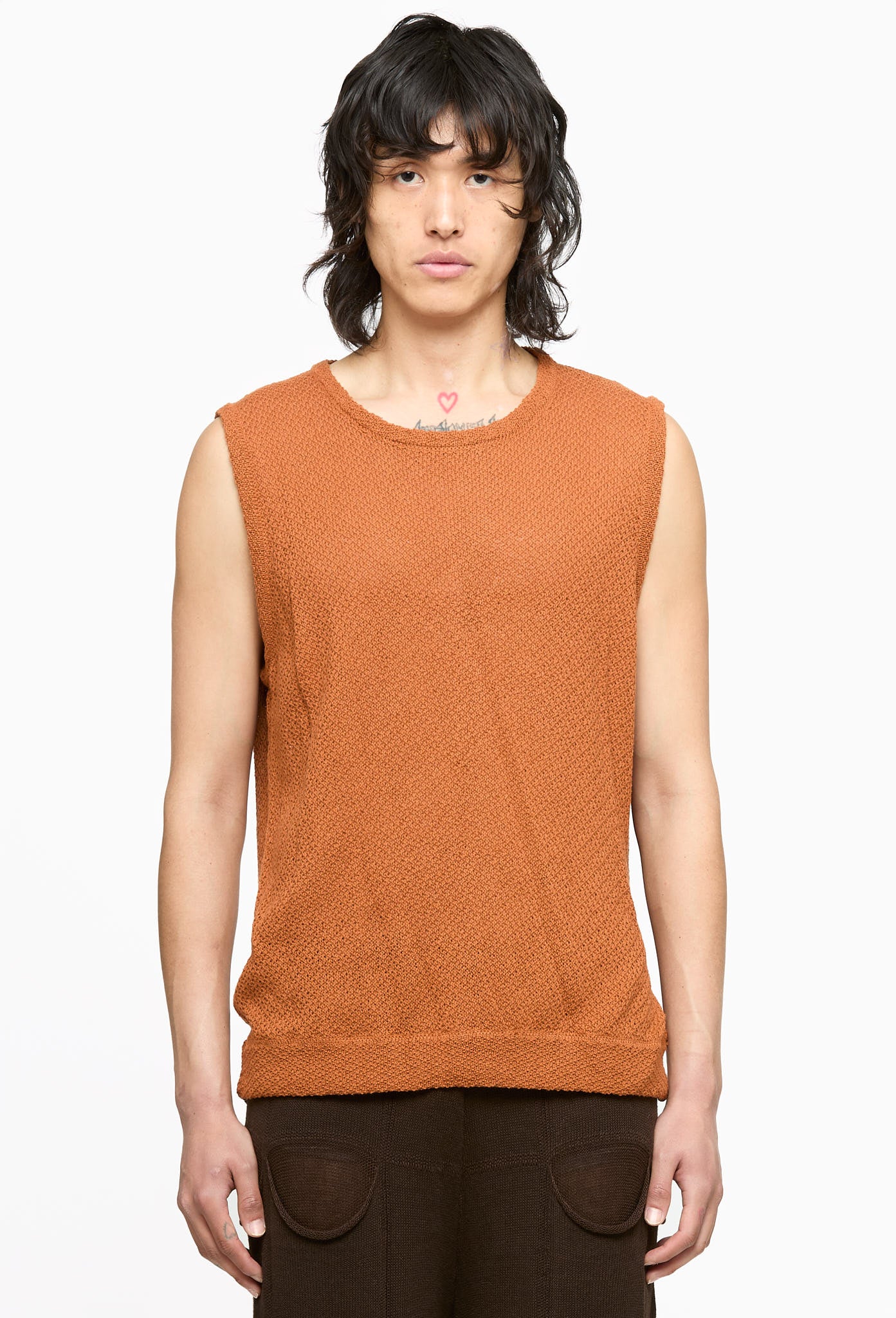 Rust Bib Sleveless T-Shirt