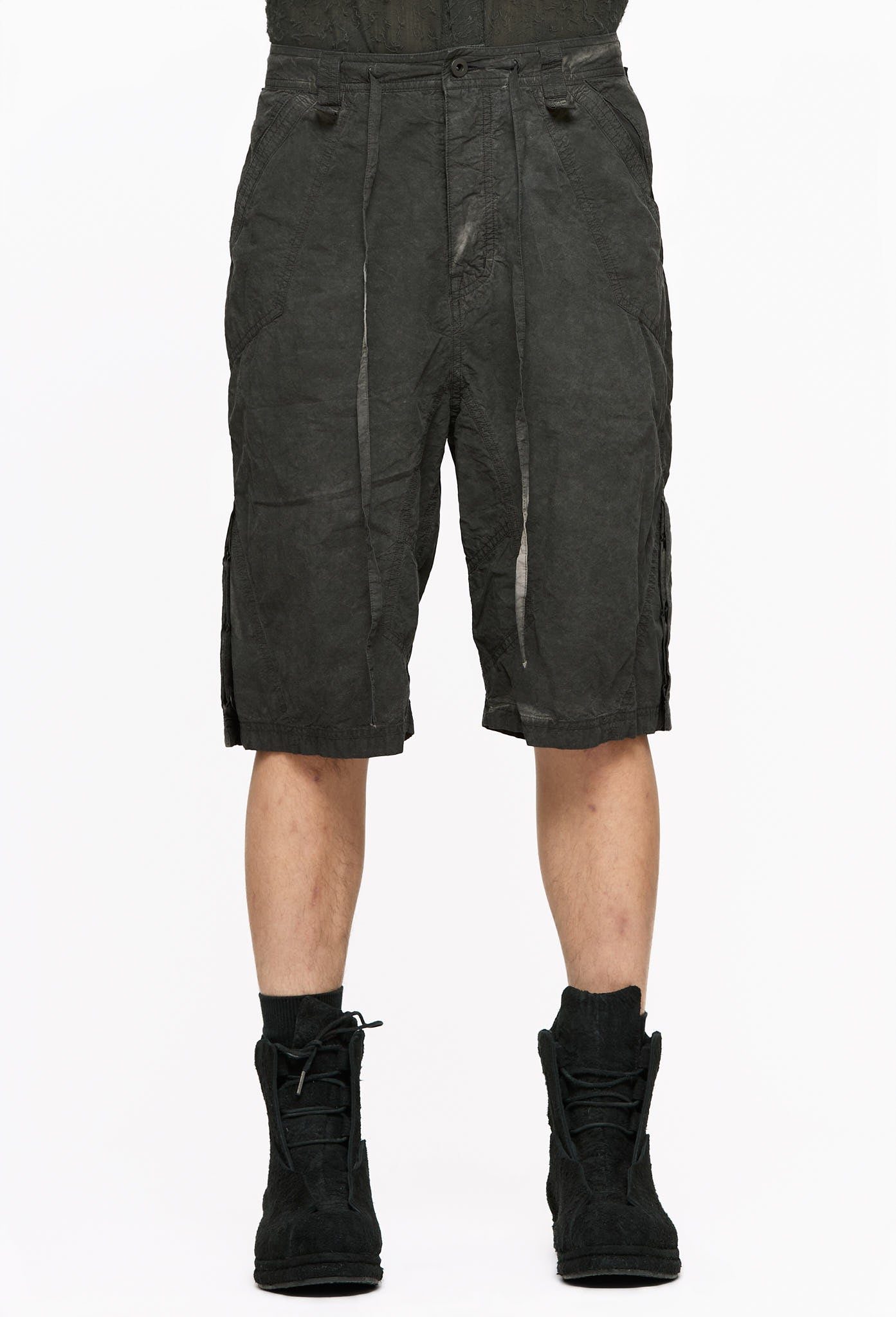 Slab Grey Split Shorts