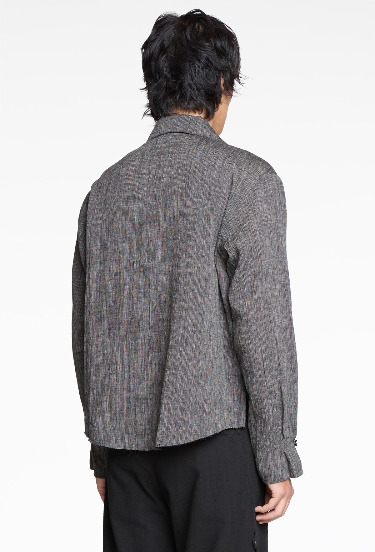 Stripe Modular Collar Work Shirt