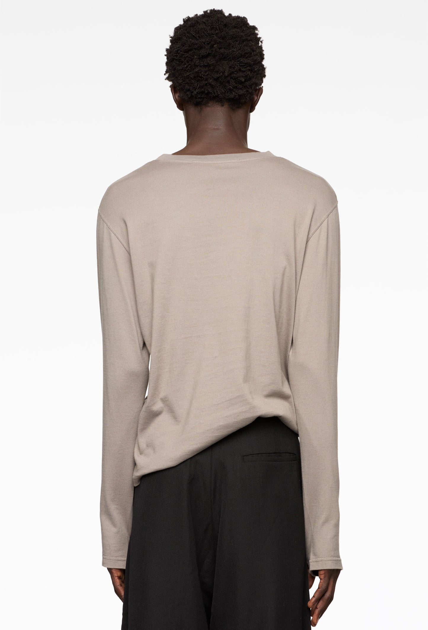 Taupe Silket Long Sleeve T-Shirt