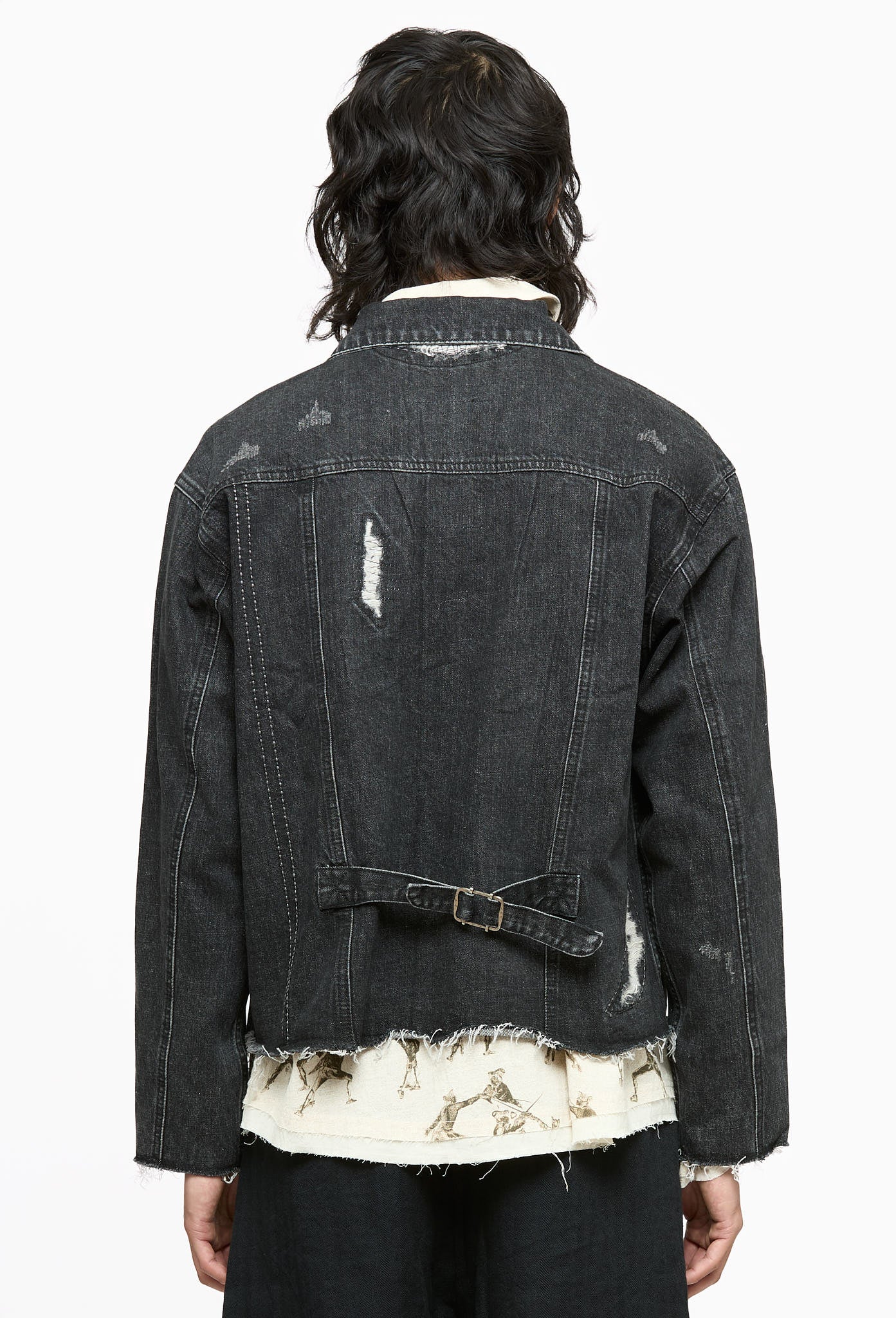 Washed Black Repaired Jacket
